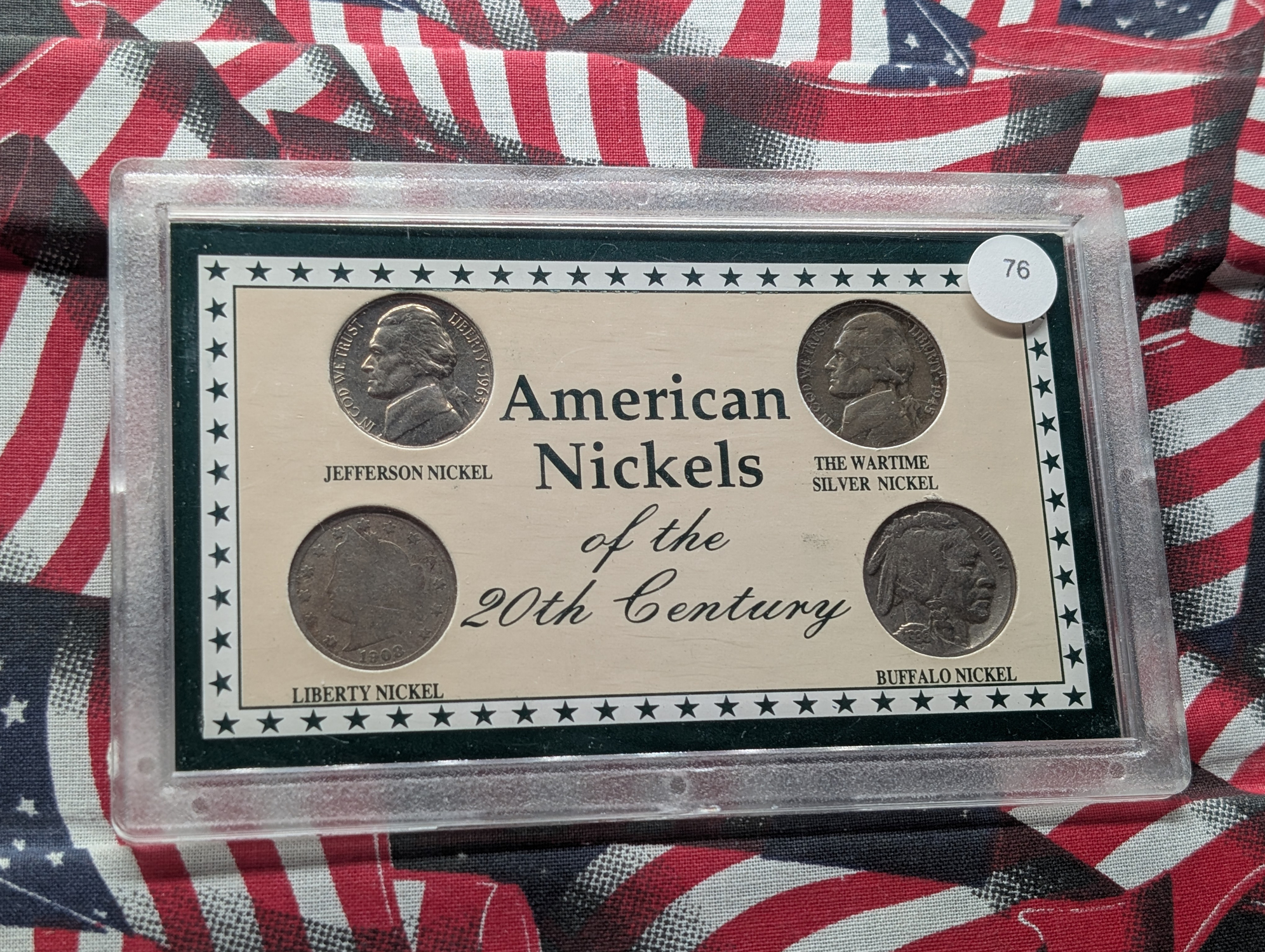 20th Century US Nickels in 1993 UPM Case - Includes 1945-S Silver Wartime Nickel and 1908 Liberty Head "V" Nickel