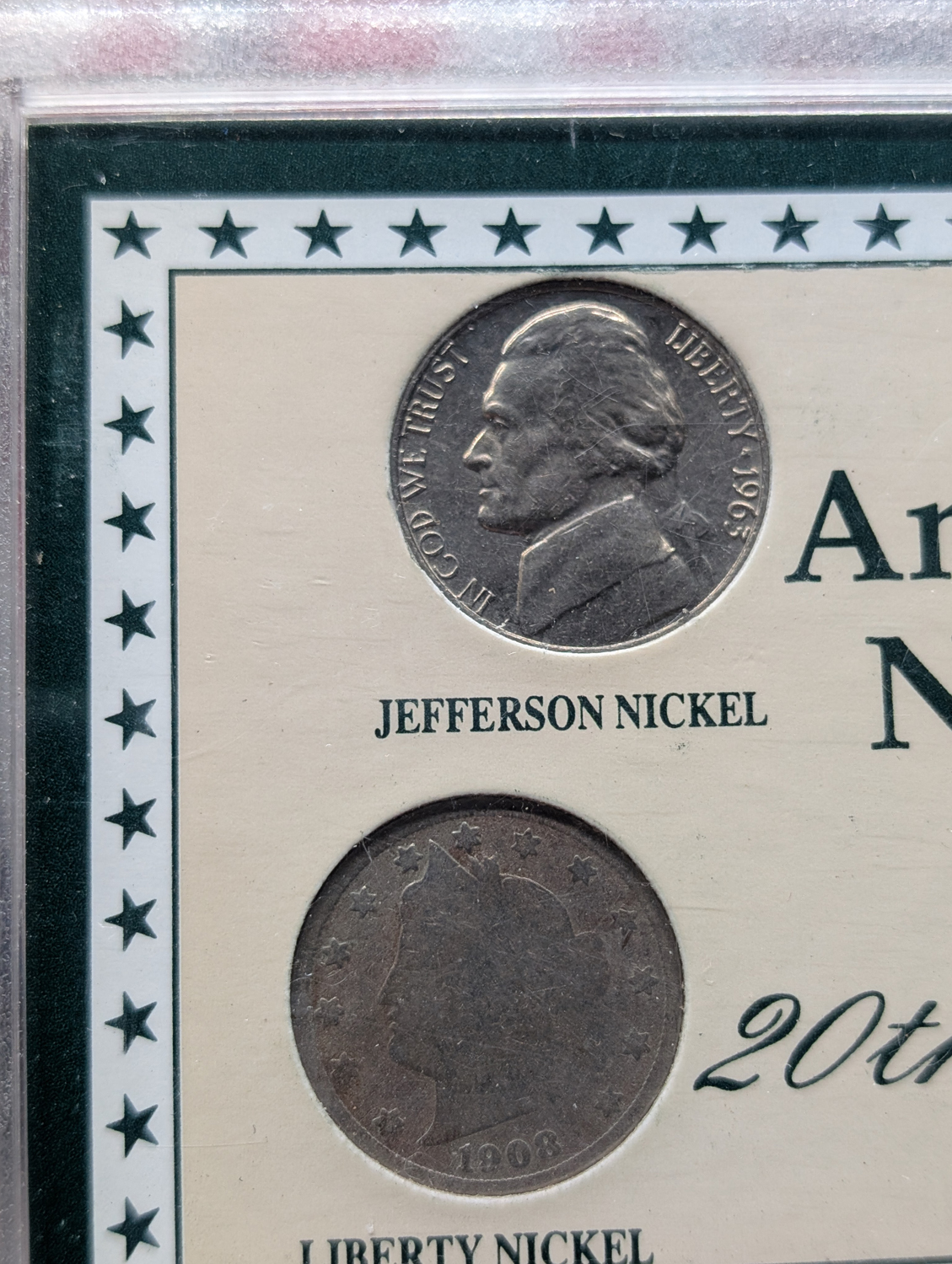 20th Century US Nickels in 1993 UPM Case - Includes 1945-S Silver Wartime Nickel and 1908 Liberty Head "V" Nickel
