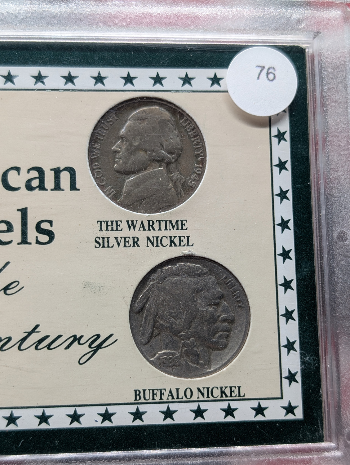 20th Century US Nickels in 1993 UPM Case - Includes 1945-S Silver Wartime Nickel and 1908 Liberty Head "V" Nickel