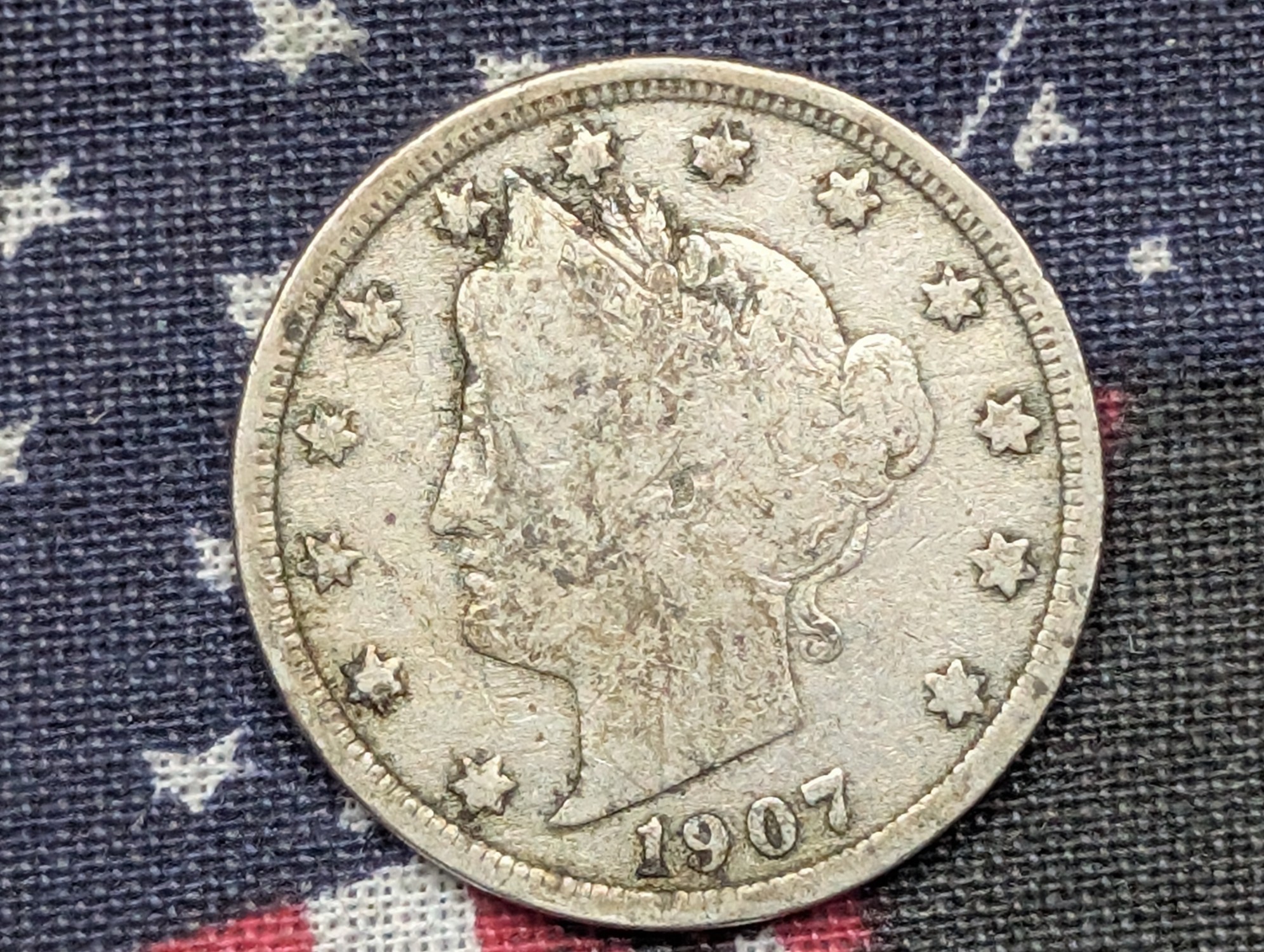 1907 Liberty Head V Nickel - 119 Years Old!