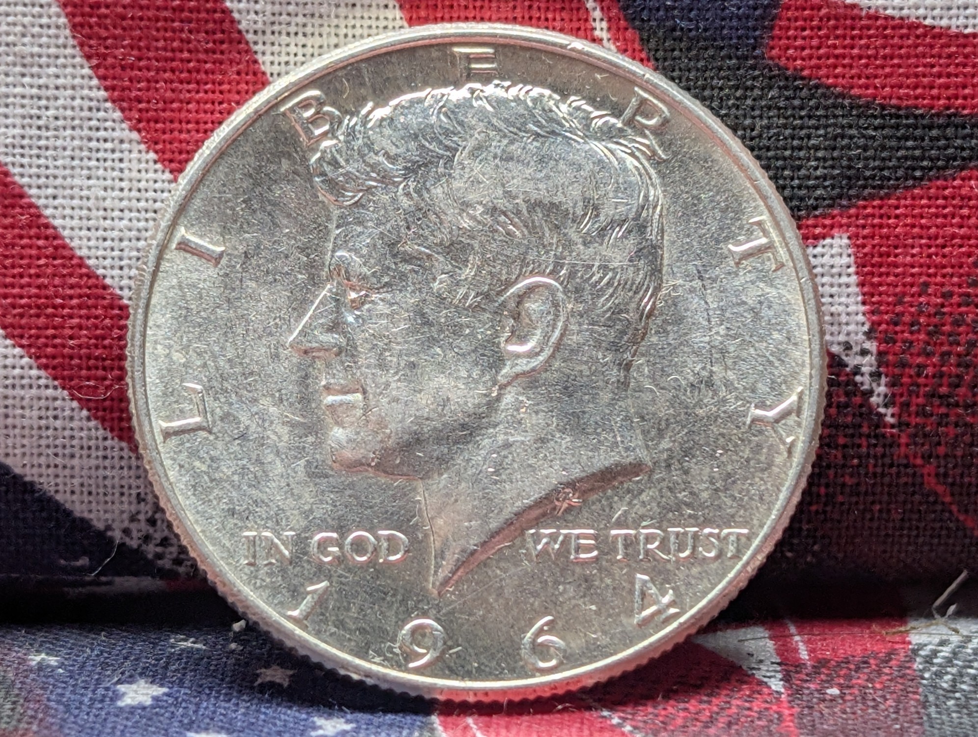 1964 Kennedy Half Dollar, 62 Years old, 90% Silver