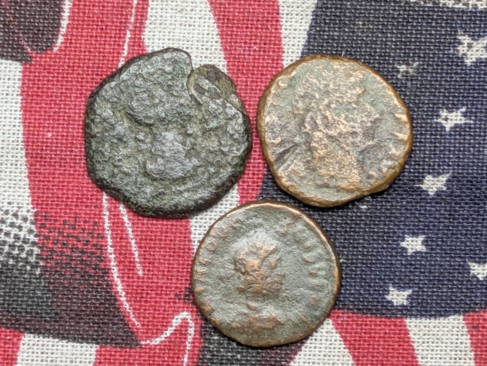 (3) 367-375 AD Ancient Roman Coins, Over 1,600 years old!