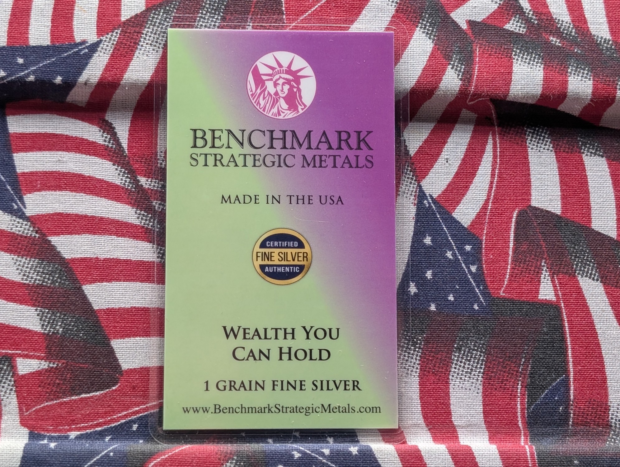 .999 Silver, 1 Grain, Benchmark Strategic Metals Wealth You Can Hold - Sealed!