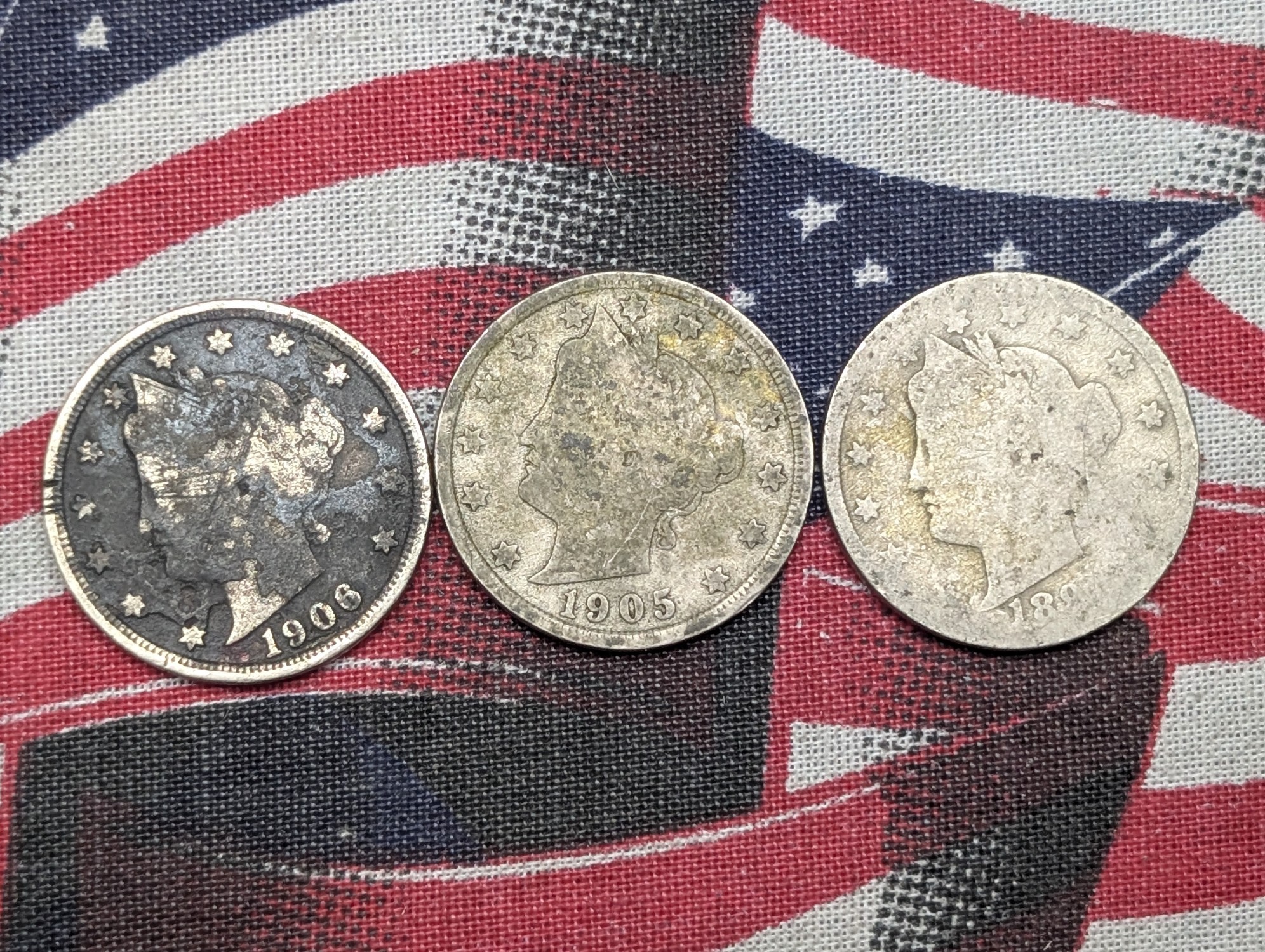 (9) Assorted Liberty V Head Nickels (1800-1900's), Over 100 Years Old!