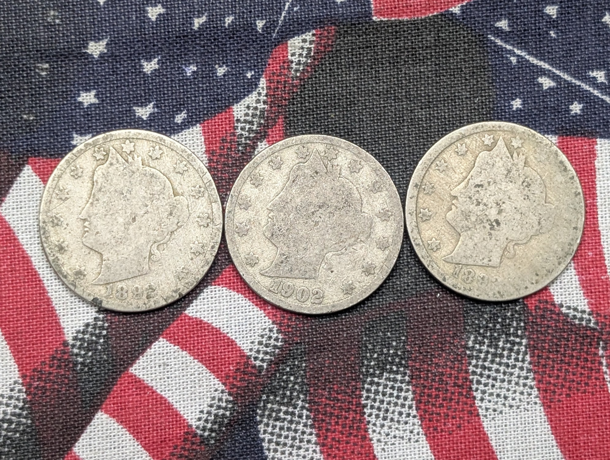(9) Assorted Liberty V Head Nickels (1800-1900's), Over 100 Years Old!