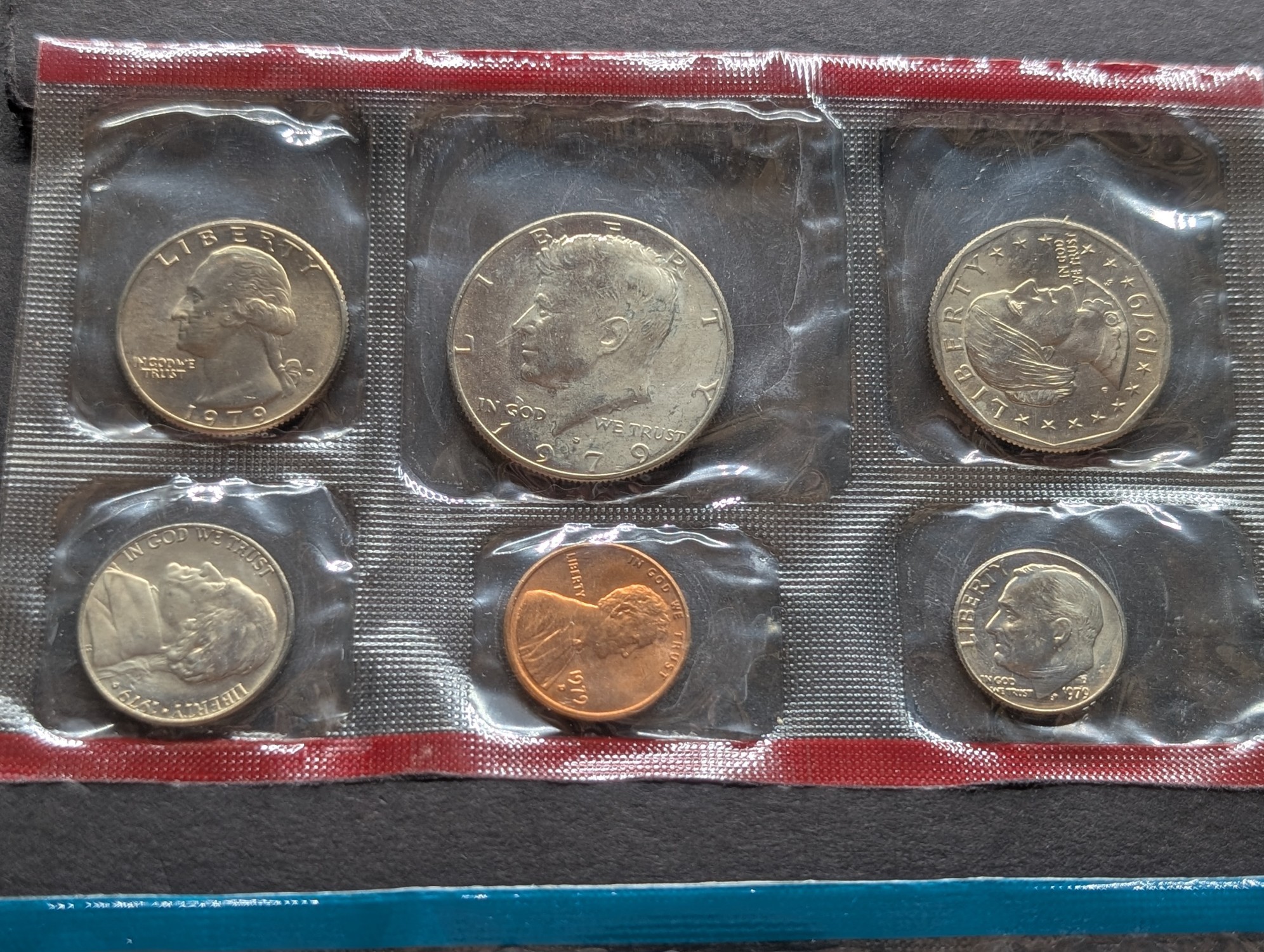1979-P&D & 1980-P, D & S U.S. Mint Uncirculated Sets with Susan B. Anthony Dollars in OGP