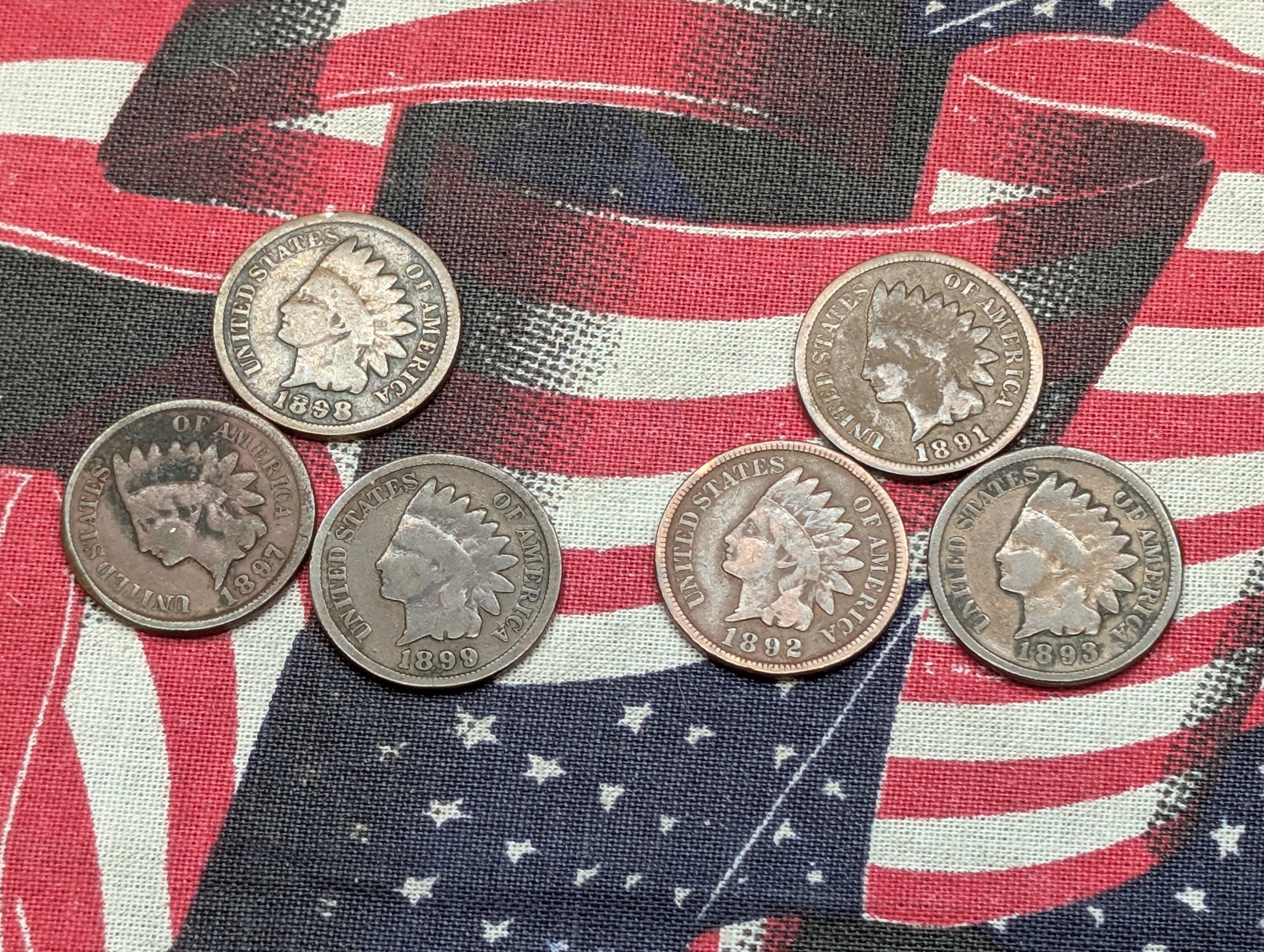 1891, 1892, 1893, 1897, 1898 & 1899 Indian Head Pennies - All Pre-1900 Dates!