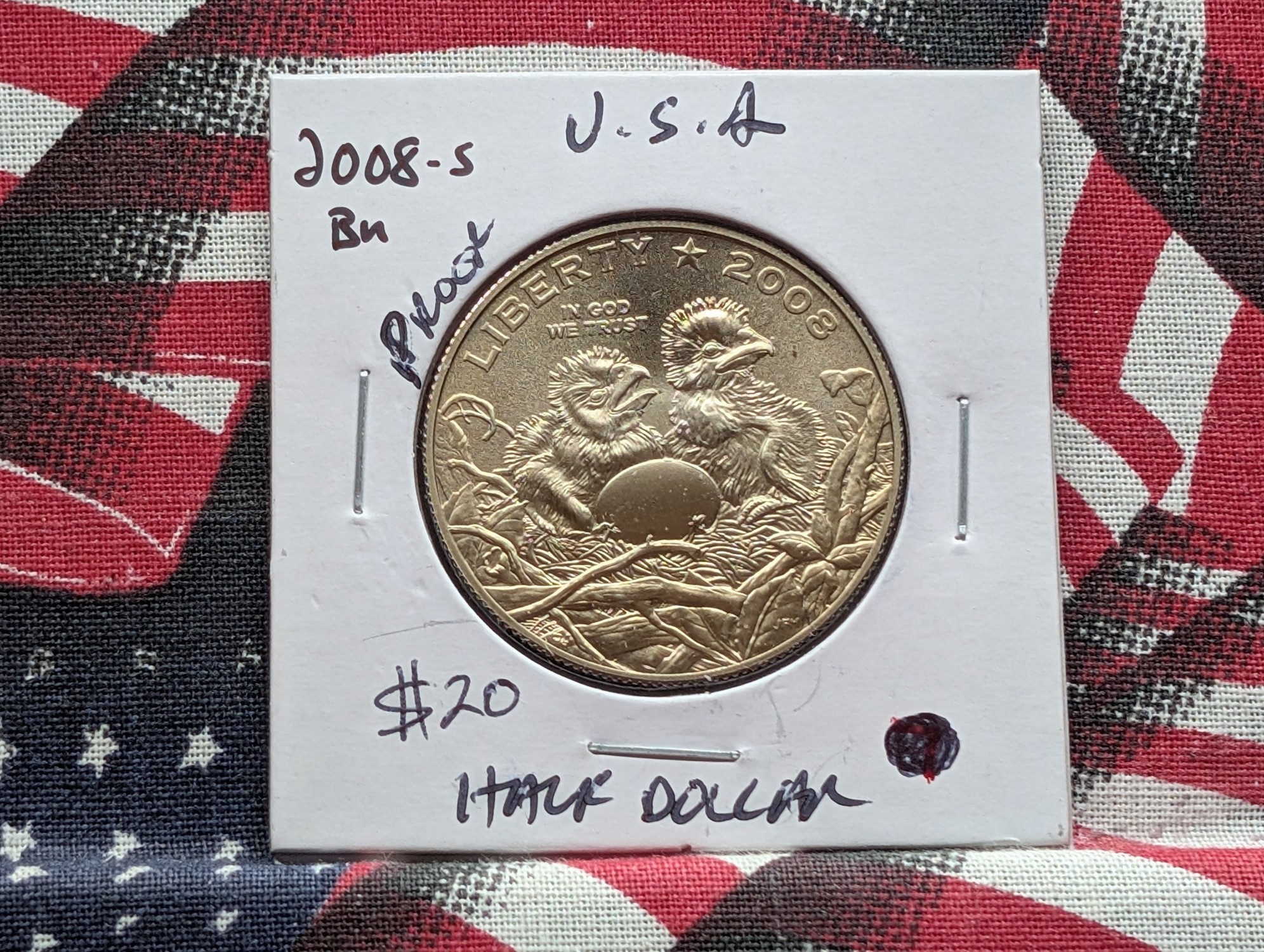 2008-S Proof Commemorative Bald Eagle Recovery Half Dollar - Low Mintage!