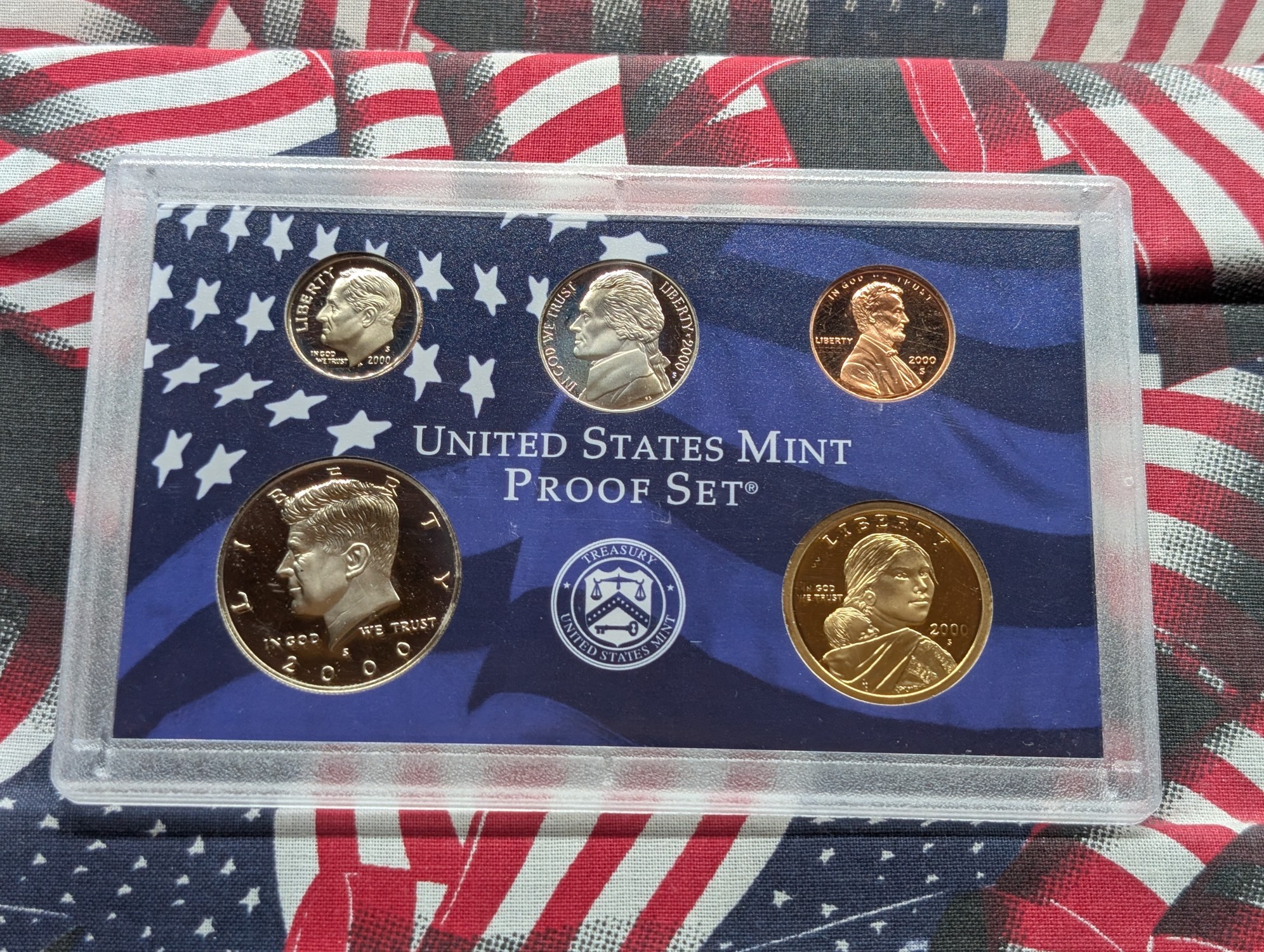 2000-S & 2001-S U.S. Mint Proof Sets with State Quarters & Sacagawea Dollars in OGP w/ COA