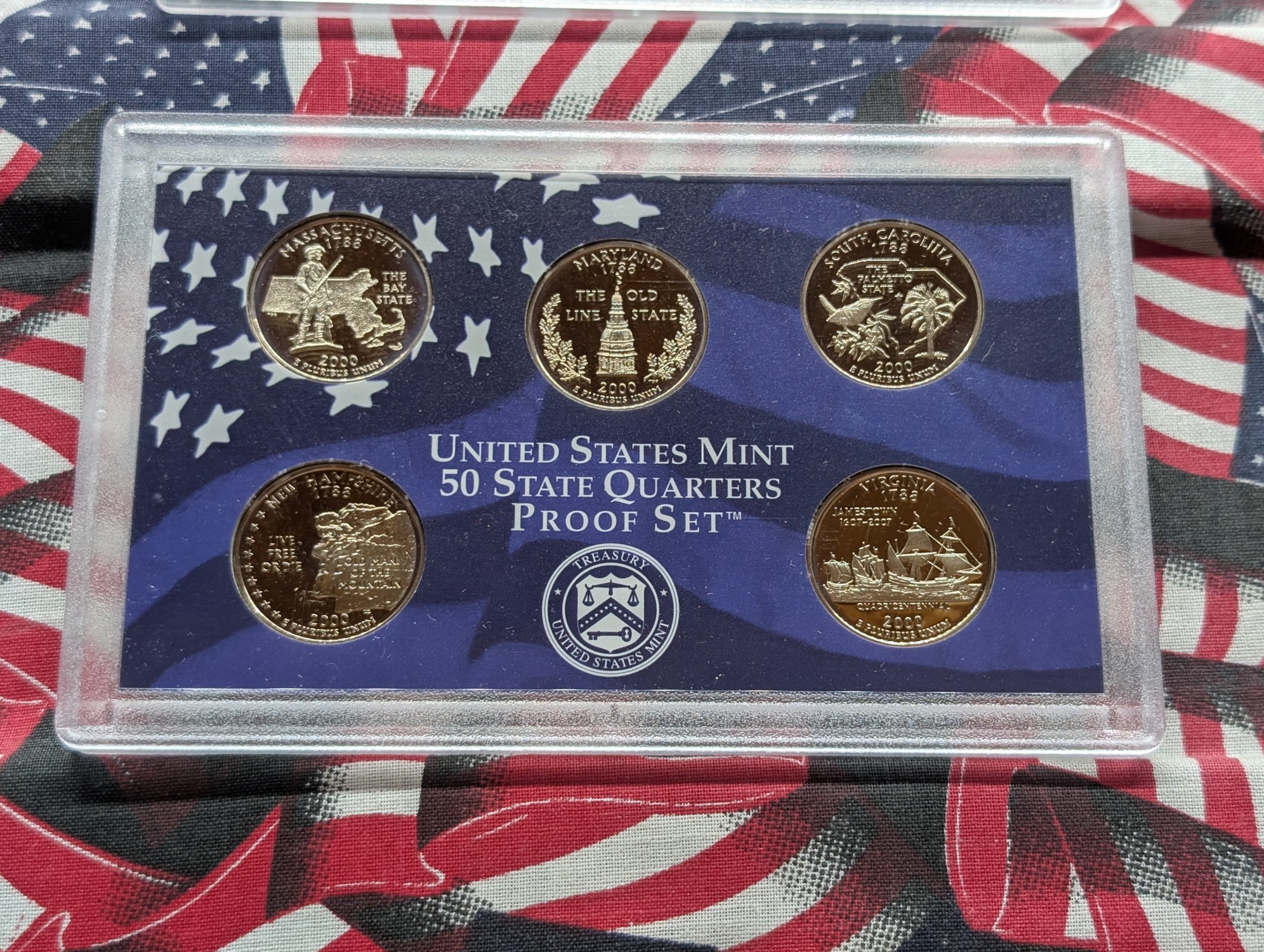 2000-S & 2001-S U.S. Mint Proof Sets with State Quarters & Sacagawea Dollars in OGP w/ COA