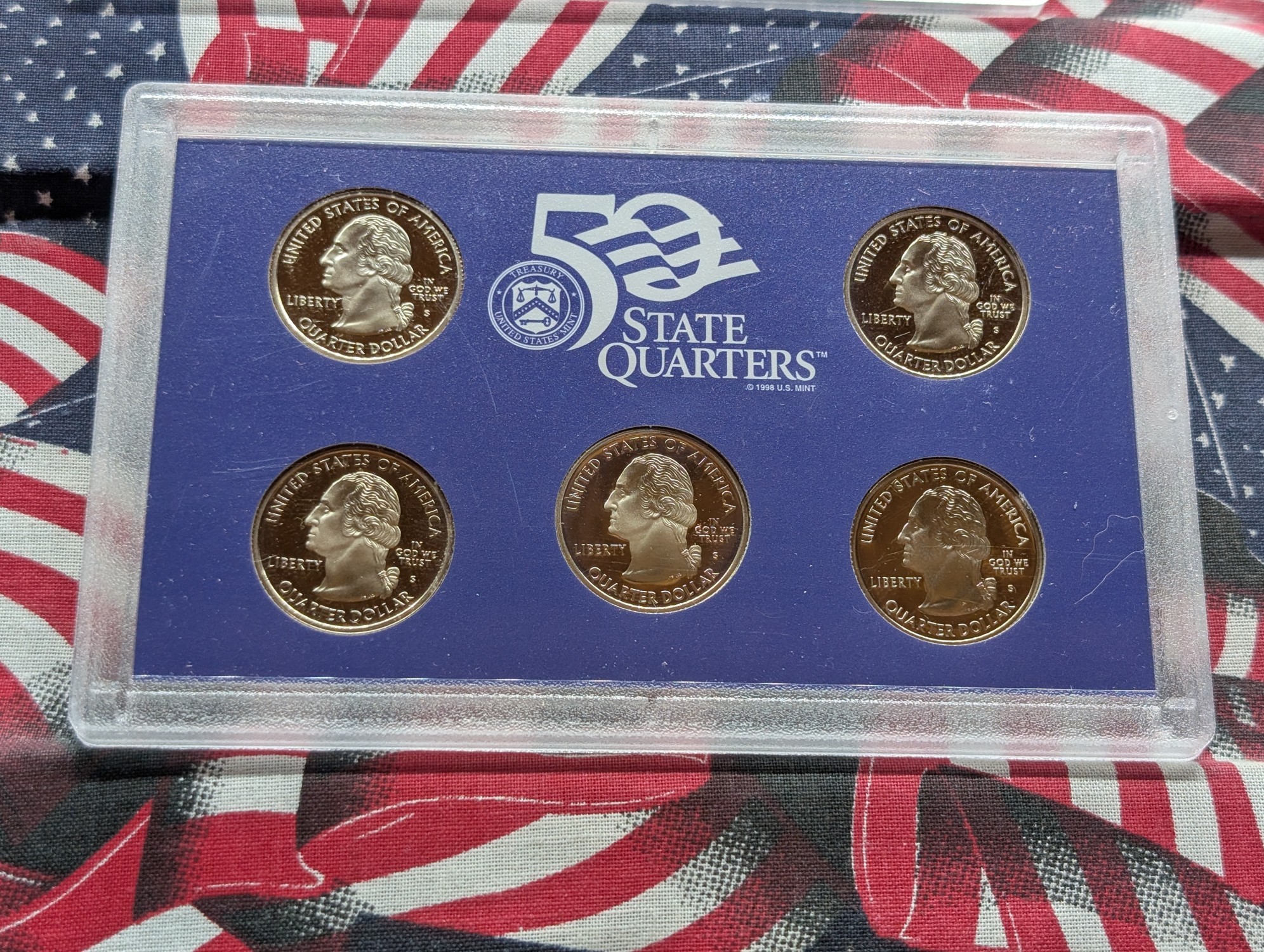 2000-S & 2001-S U.S. Mint Proof Sets with State Quarters & Sacagawea Dollars in OGP w/ COA