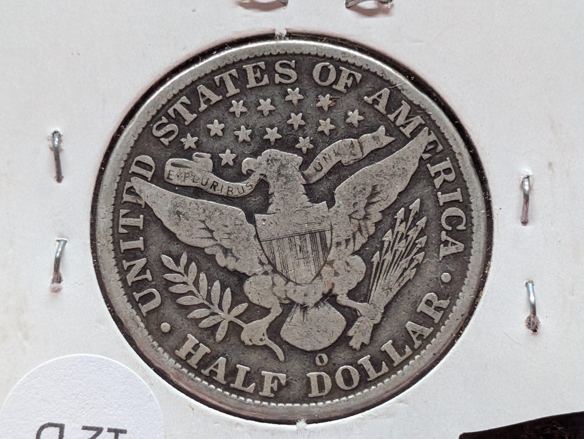 1908-O 90% Silver Barber Half Dollar - 118 Years Old!