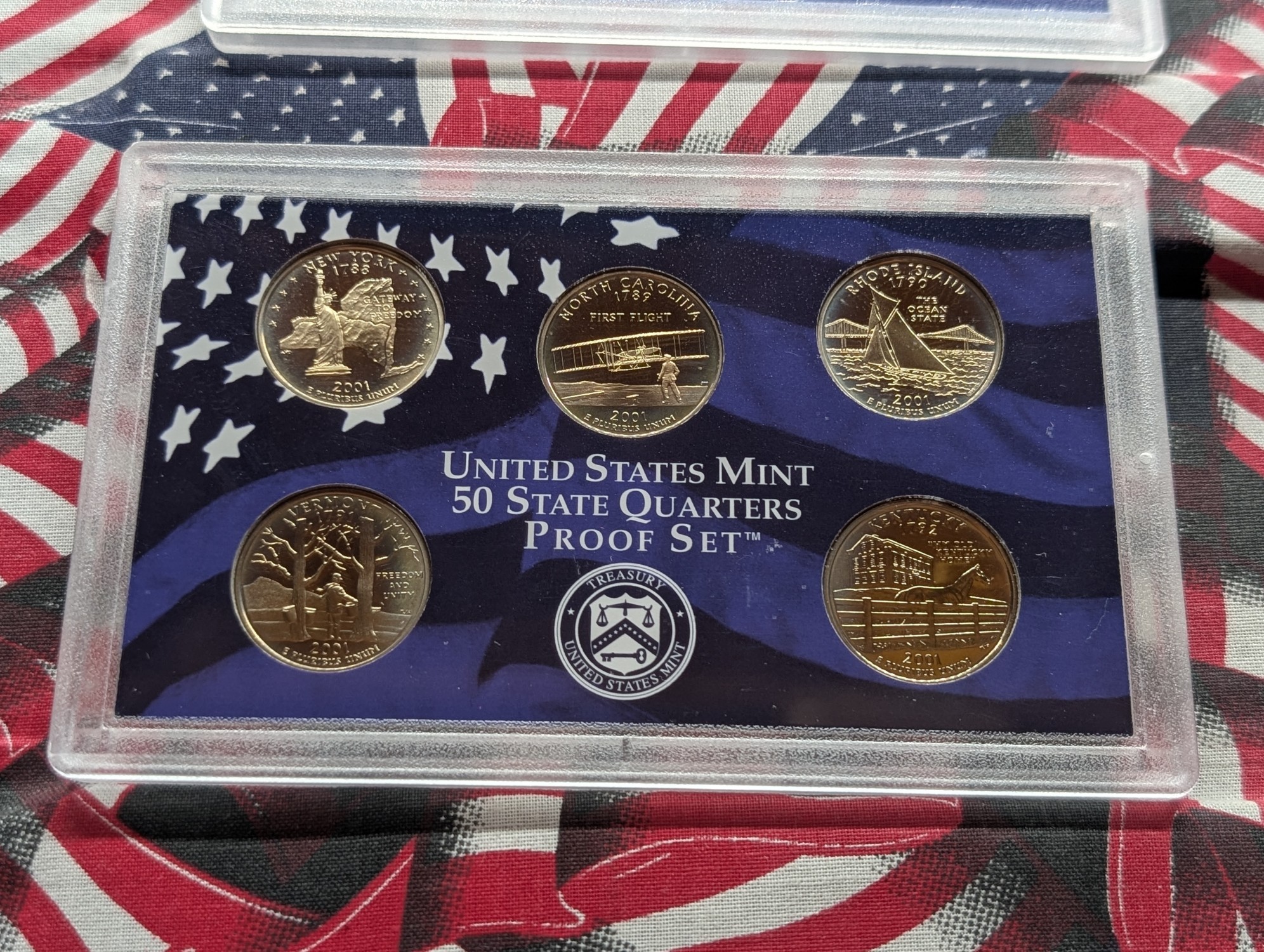 2001-S & 2002-S U.S. Mint Proof Sets with State Quarters and Sacagawea Dollars in OGP w/ COA