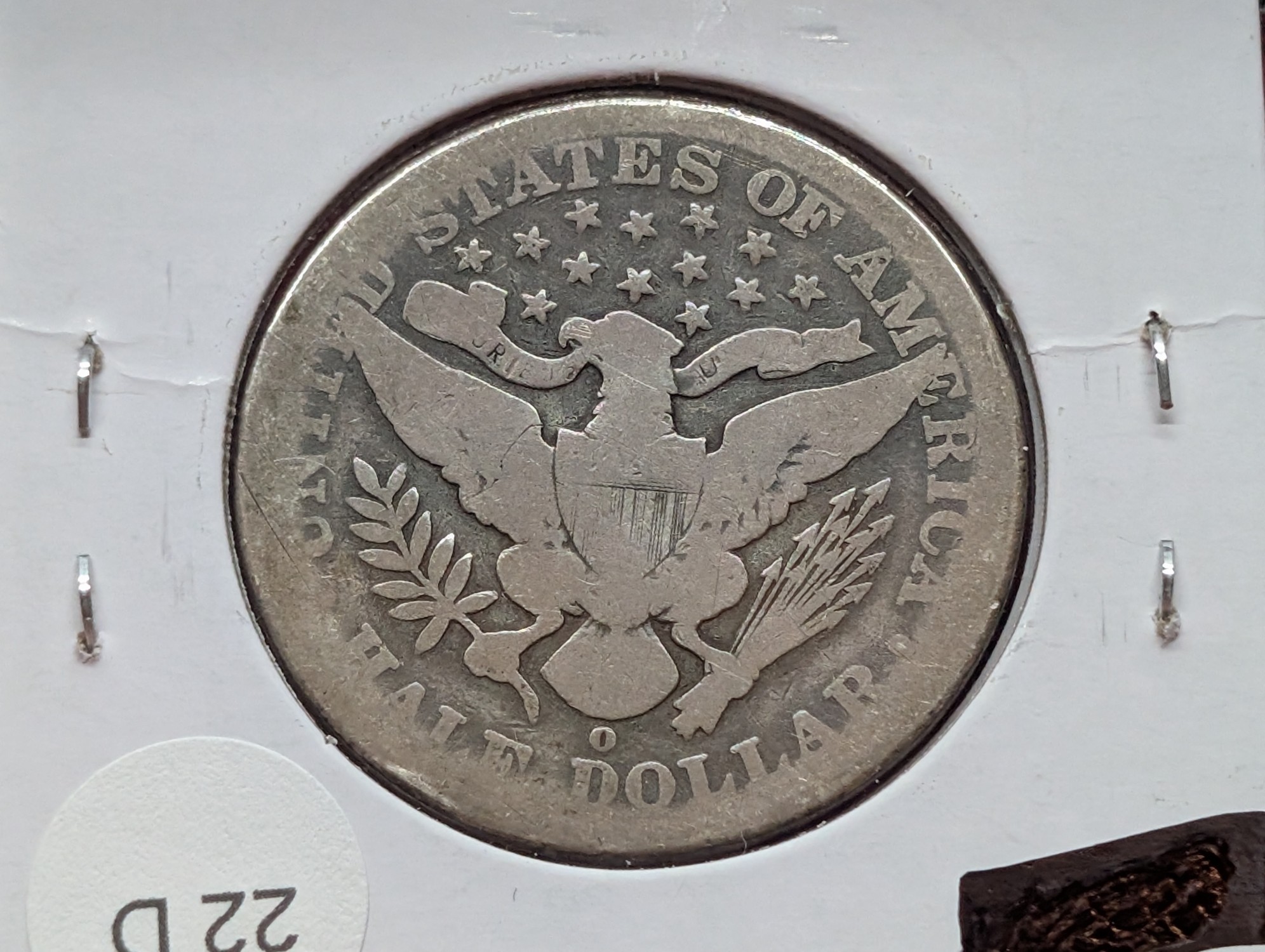1894-O 90% Silver Barber Half Dollar