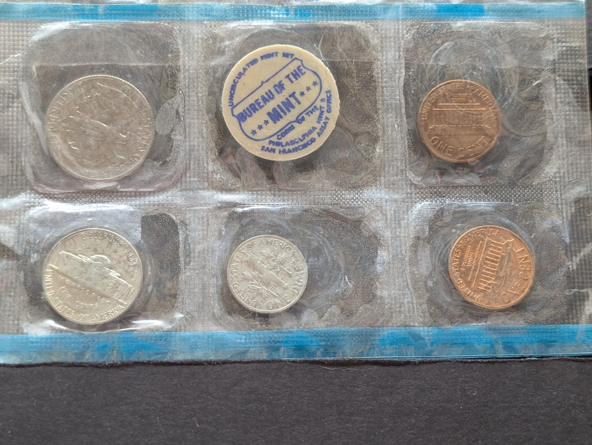 1969 P&D U.S. Mint Uncirculated Set - Includes 1969 40% Silver Kennedy Half Dollar & 1969-S Lincoln Cent