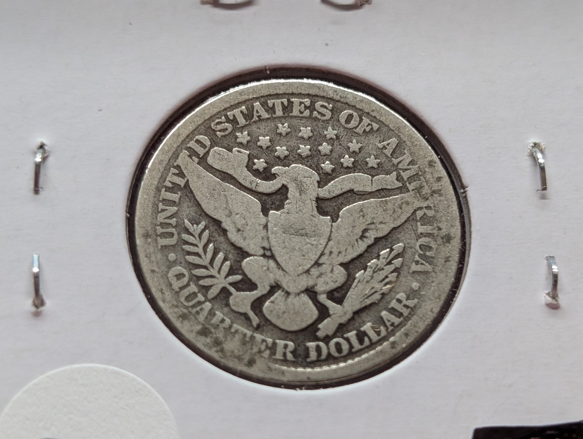 1898 90% Silver Barber Quarter