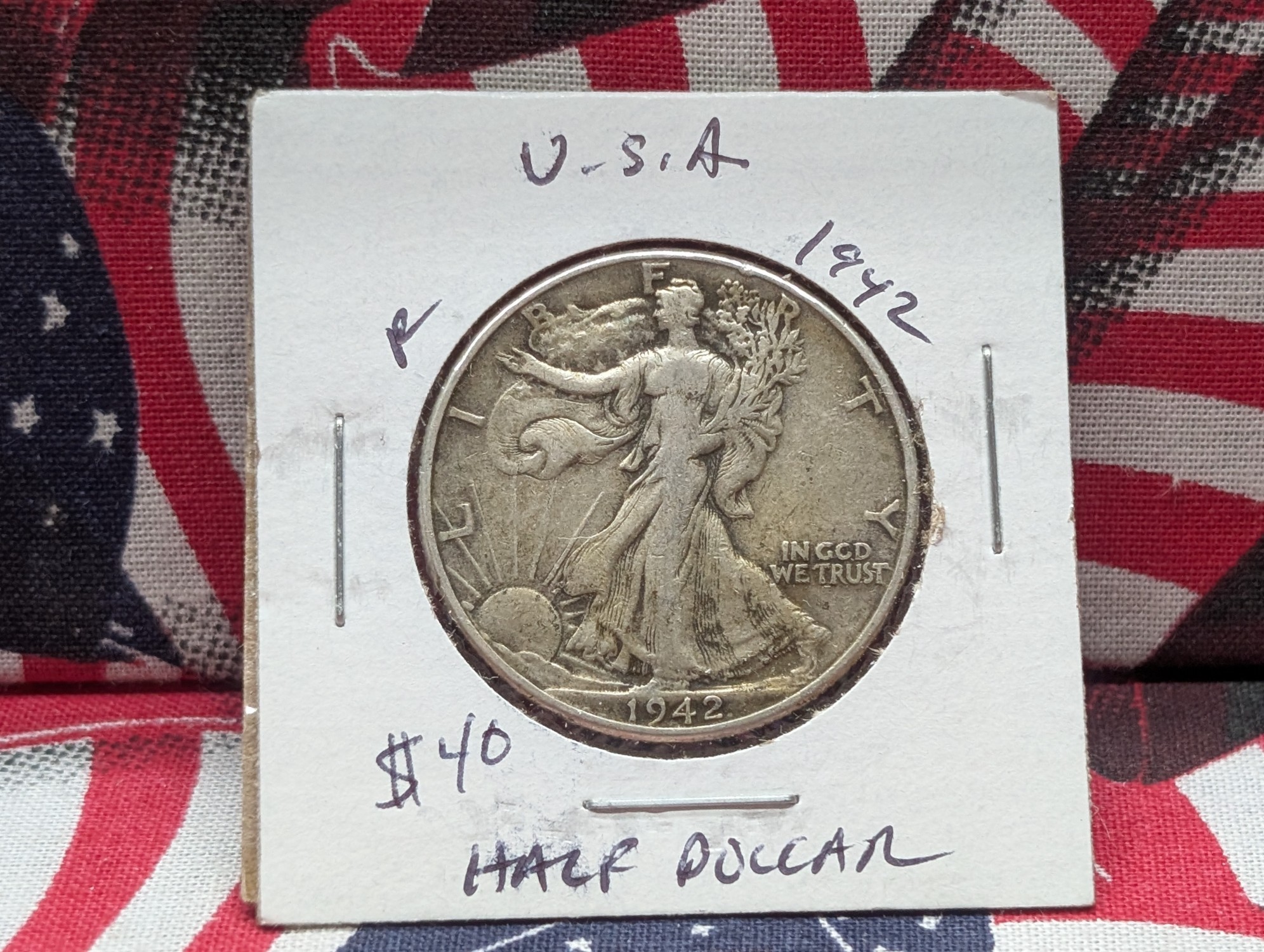1942-P 90% Silver Walking Liberty Half Dollar