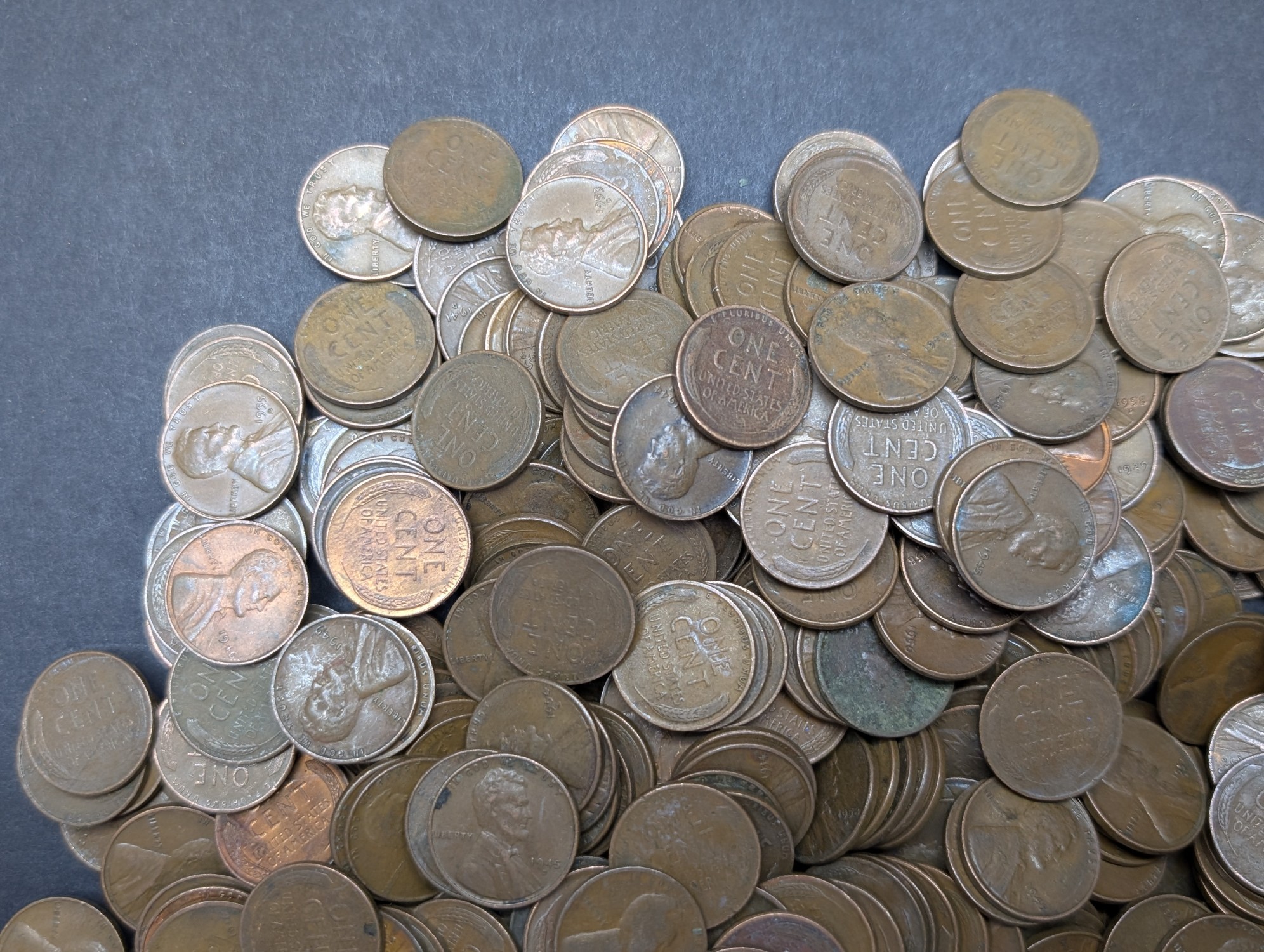 (500) Assorted Lincoln Wheat Cents - Unsearched