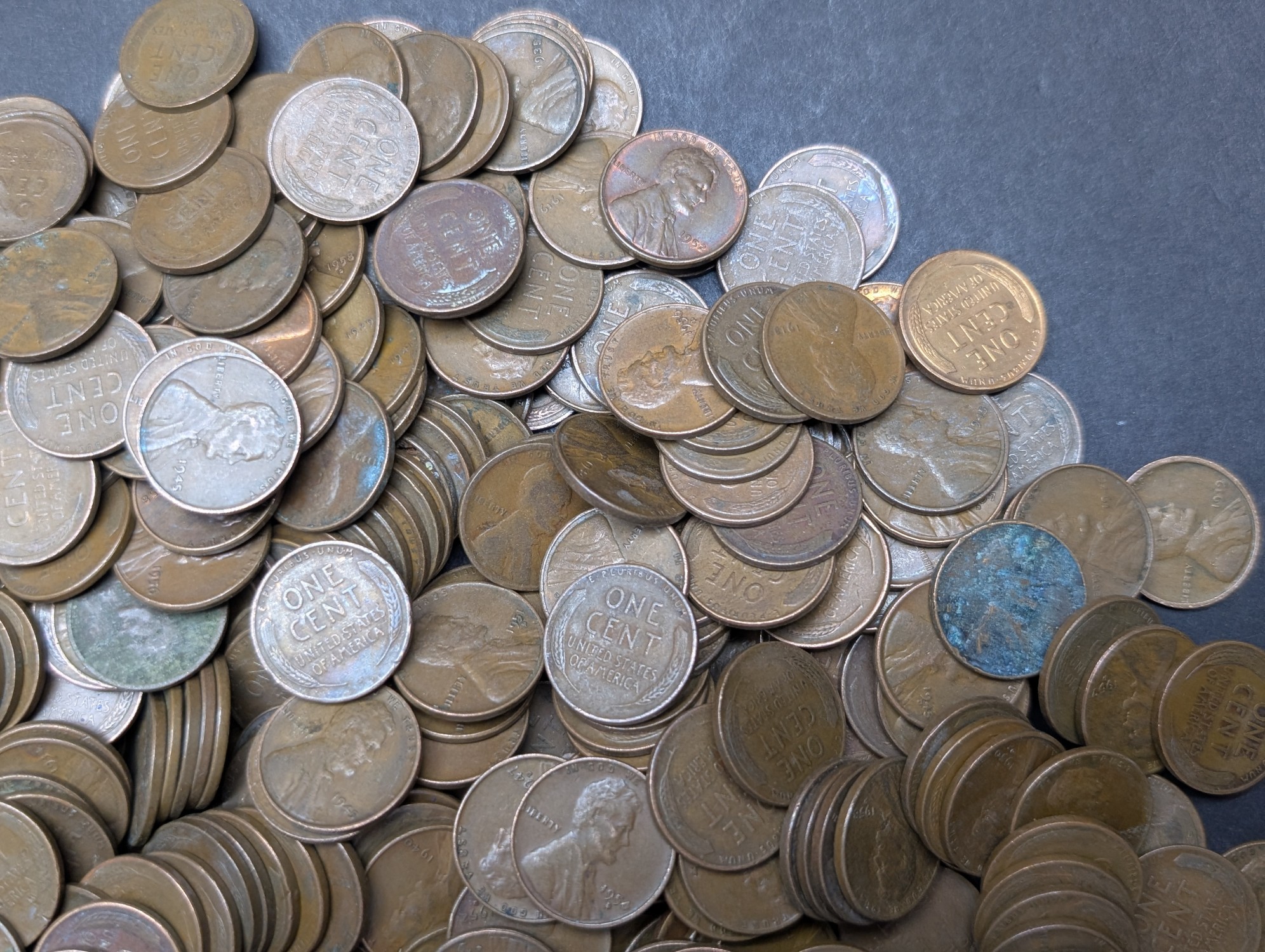 (500) Assorted Lincoln Wheat Cents - Unsearched