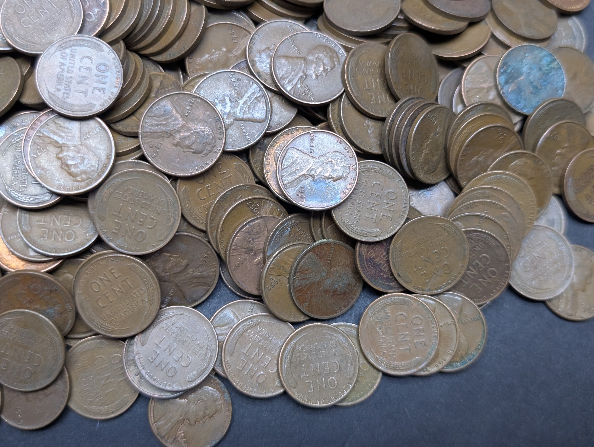 (500) Assorted Lincoln Wheat Cents - Unsearched