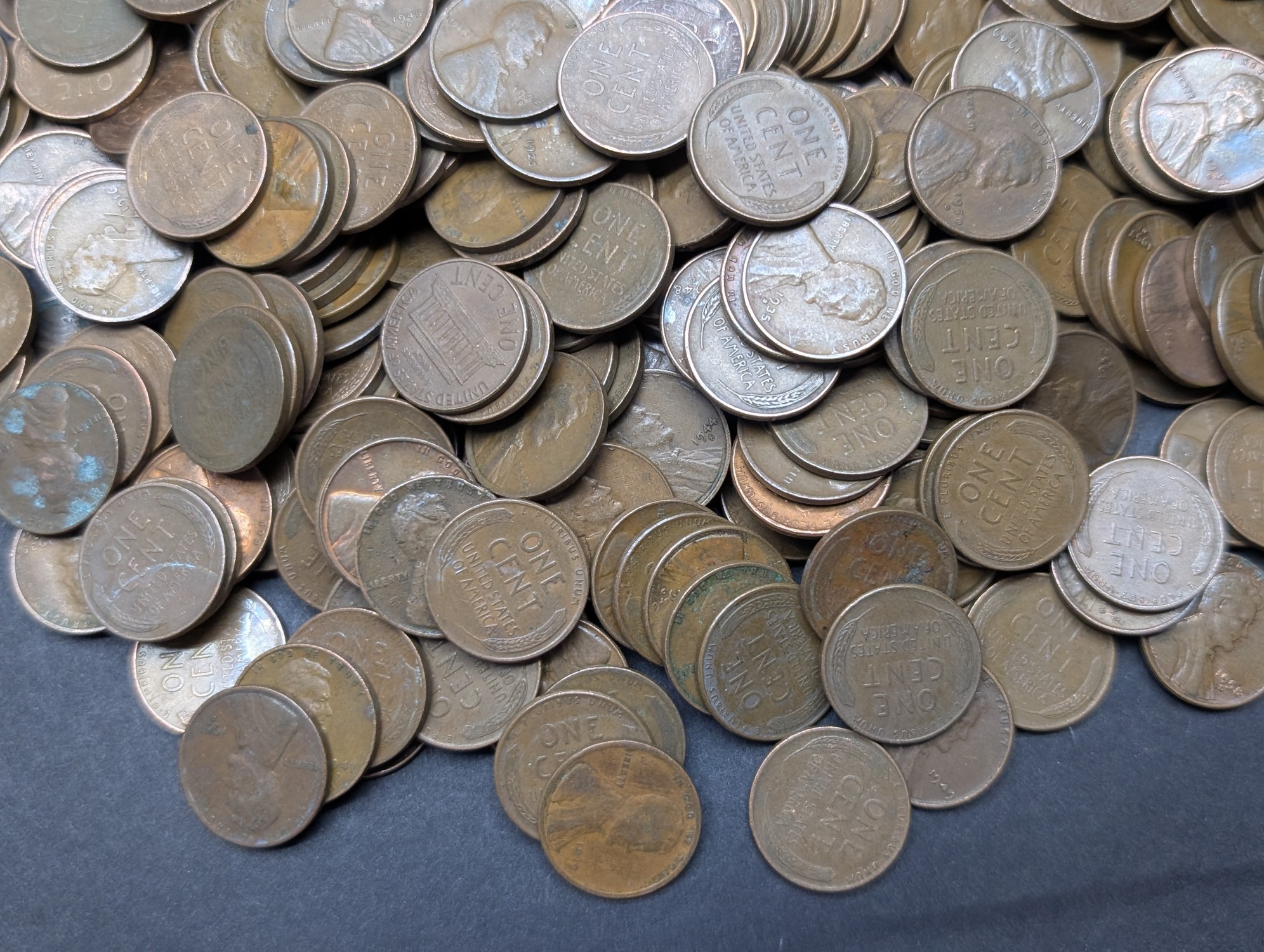 (500) Assorted Lincoln Wheat Cents - Unsearched