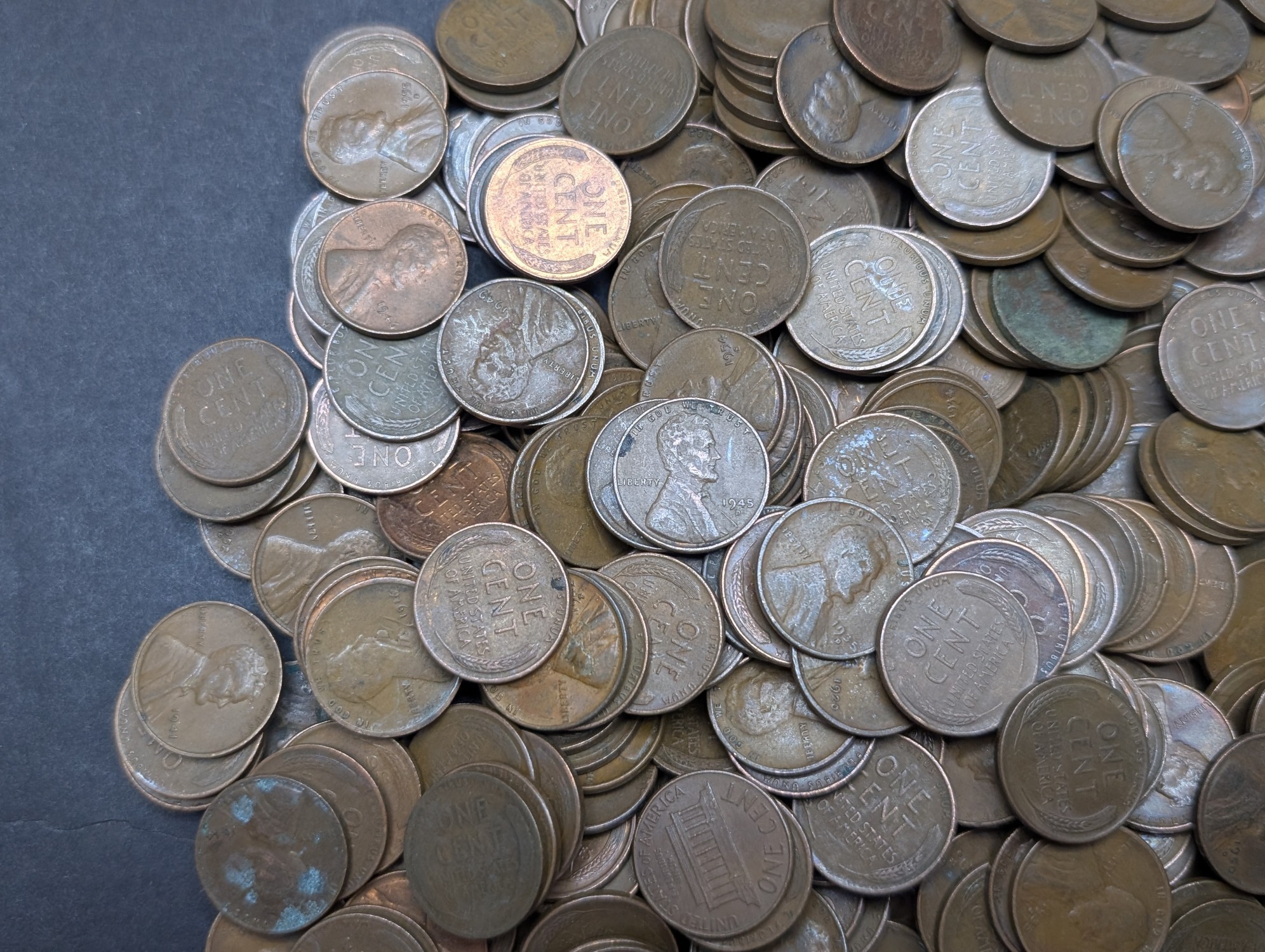 (500) Assorted Lincoln Wheat Cents - Unsearched