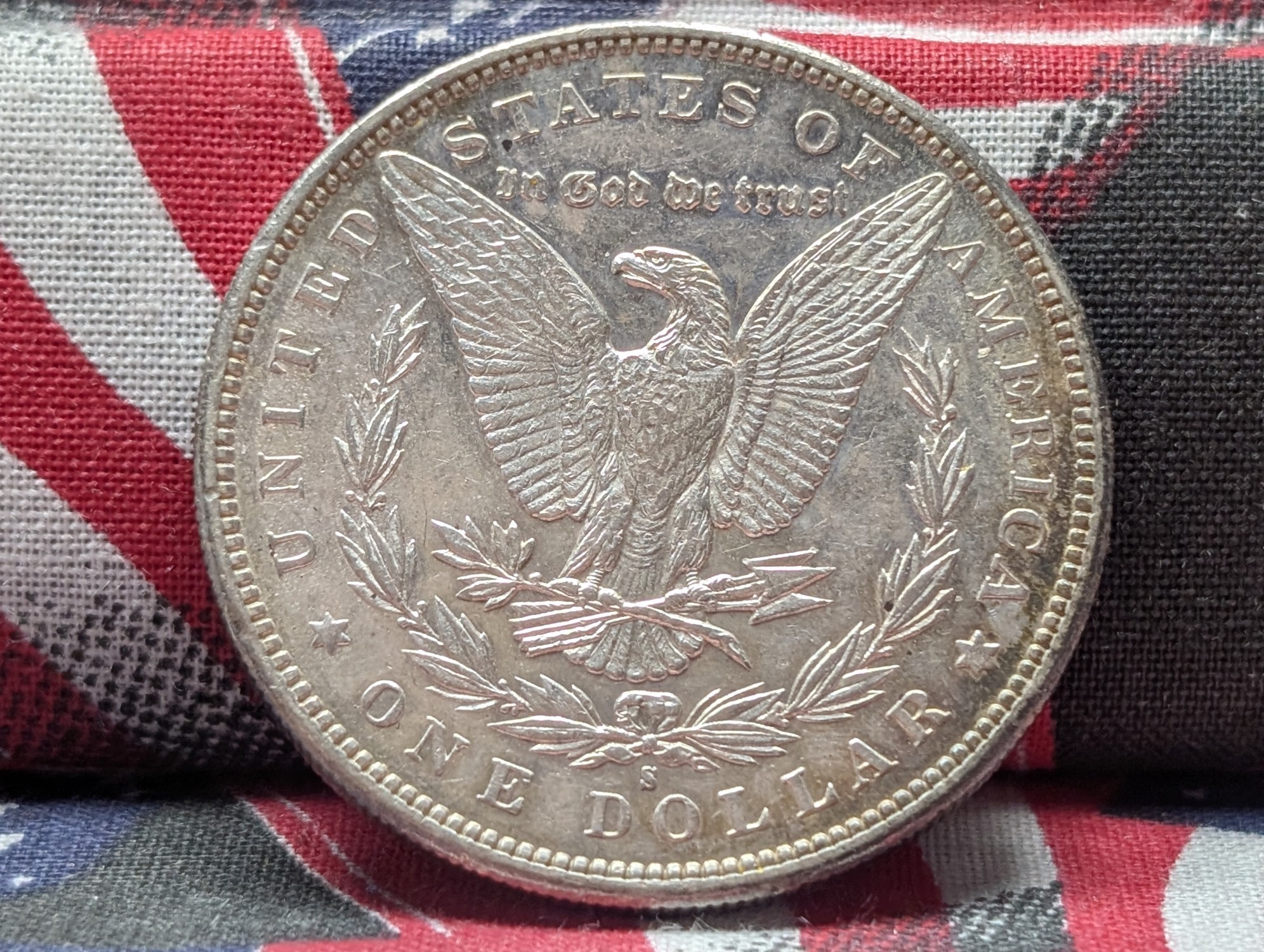 1897-S UNC MORGAN SILVER DOLLAR, 90% Silver