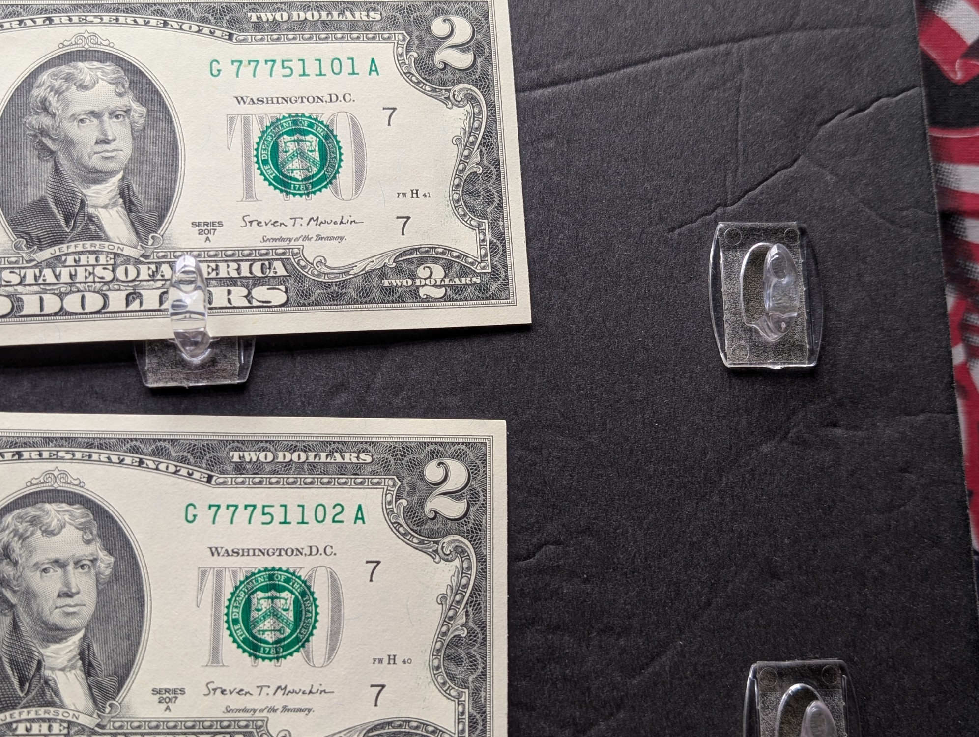 (10) 2017 A Series $2 Bills W/ Consecutive Serial Numbers - LUCKY SEVENS