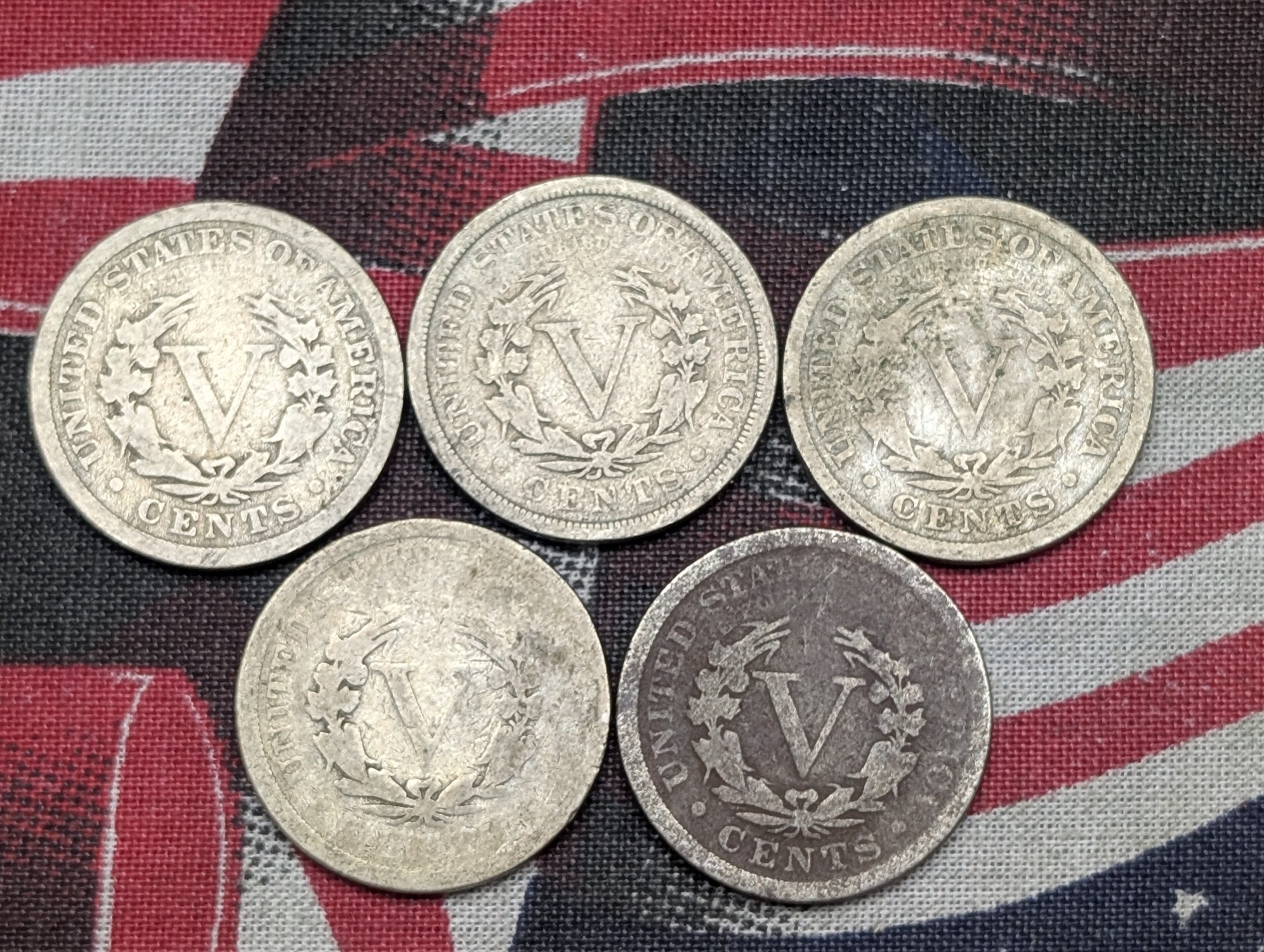 1899-1903 Liberty Head V Nickels - Consecutive Dates