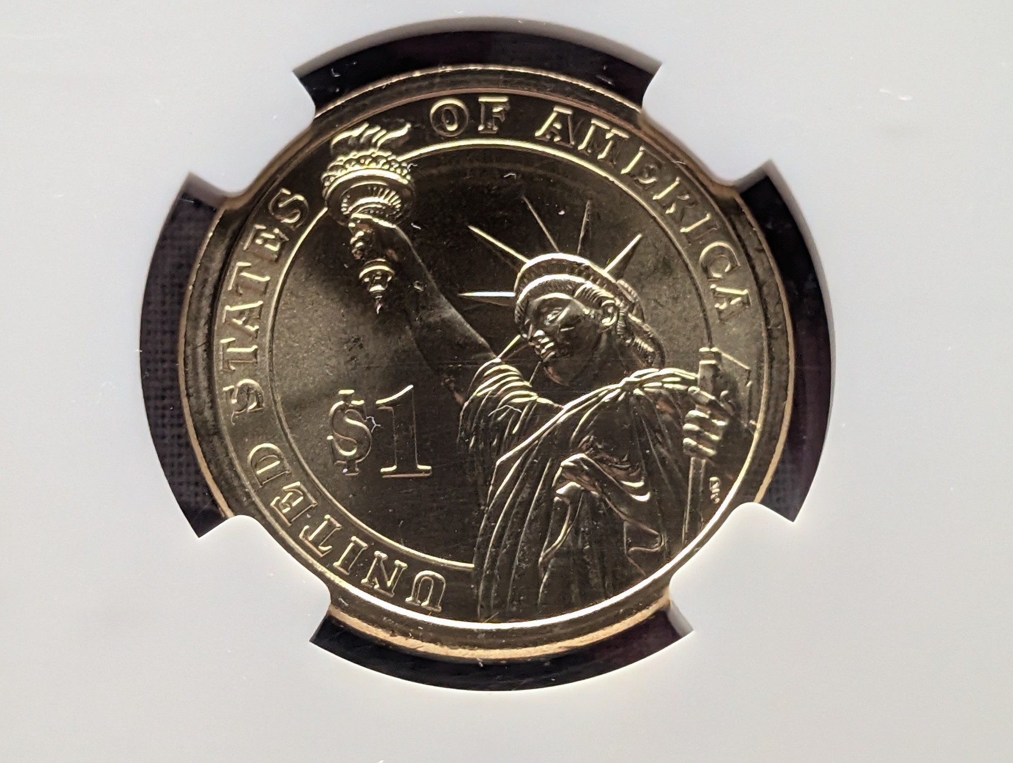 2007-P $1 Brilliant Uncirculated - First Day of Issue - Second President John Adams - NGC Coin