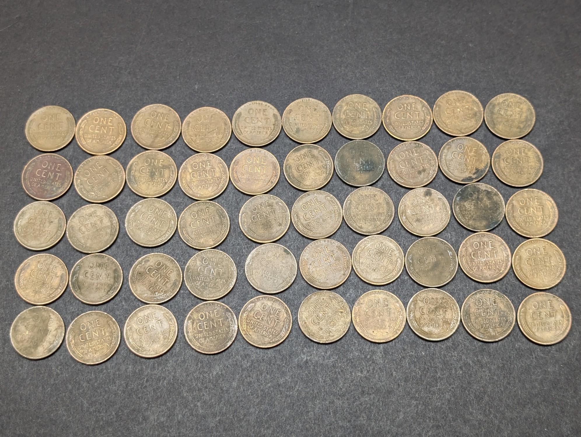 (50) 1946-S Lincoln Wheat Cents