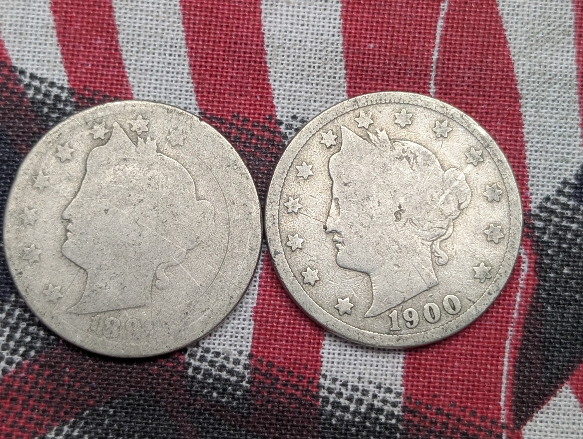 1896-1900 Liberty Head V Nickels - Consecutive Dates