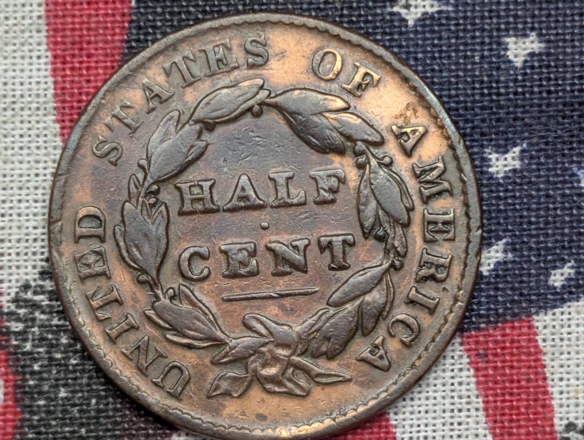 1828 Classic Head Half Cent Coin - FULL Liberty - High Grade Coin - Key Date