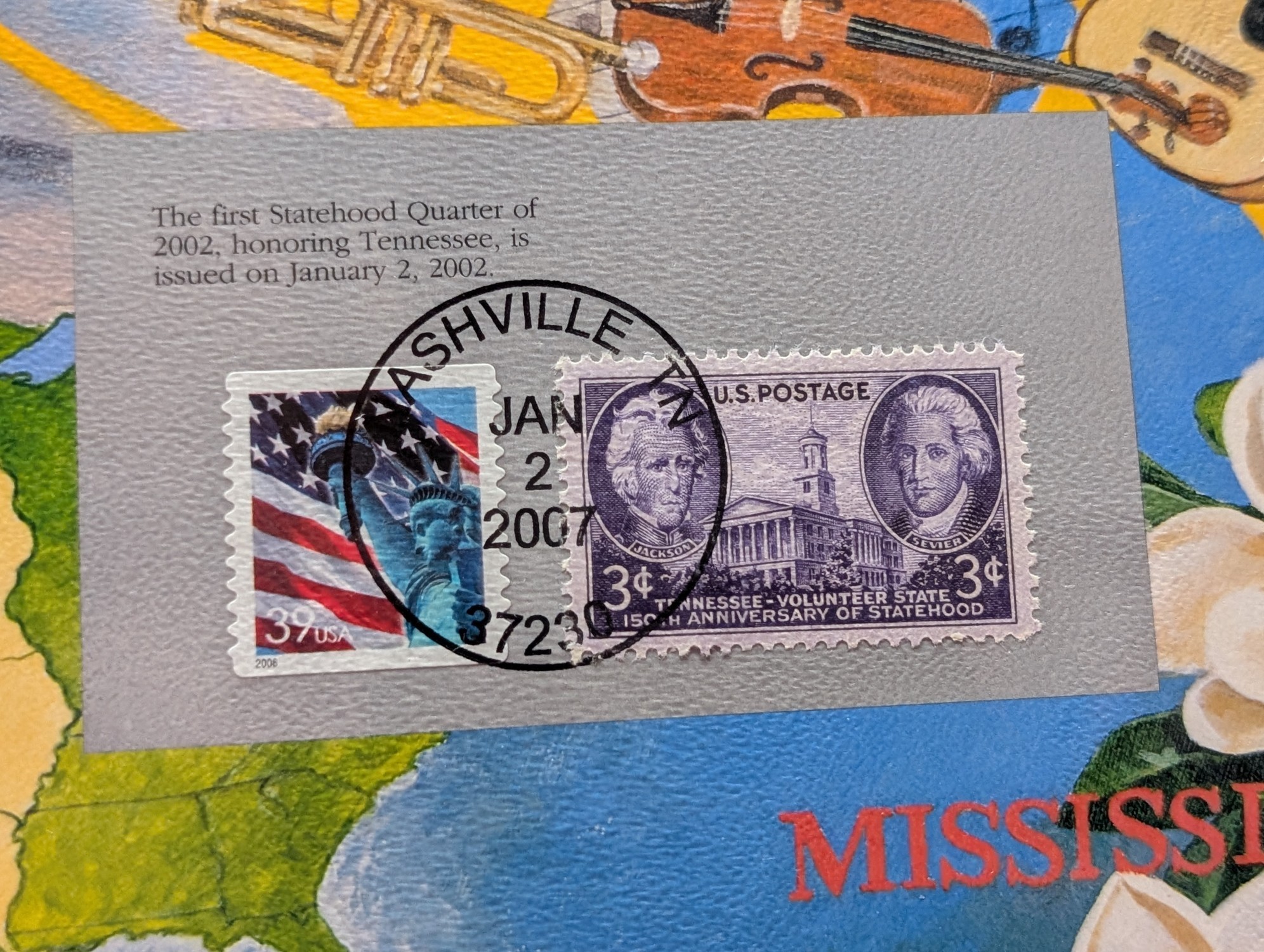2002 P & D State Quarters Uncirculated Mint Sets With Stamps