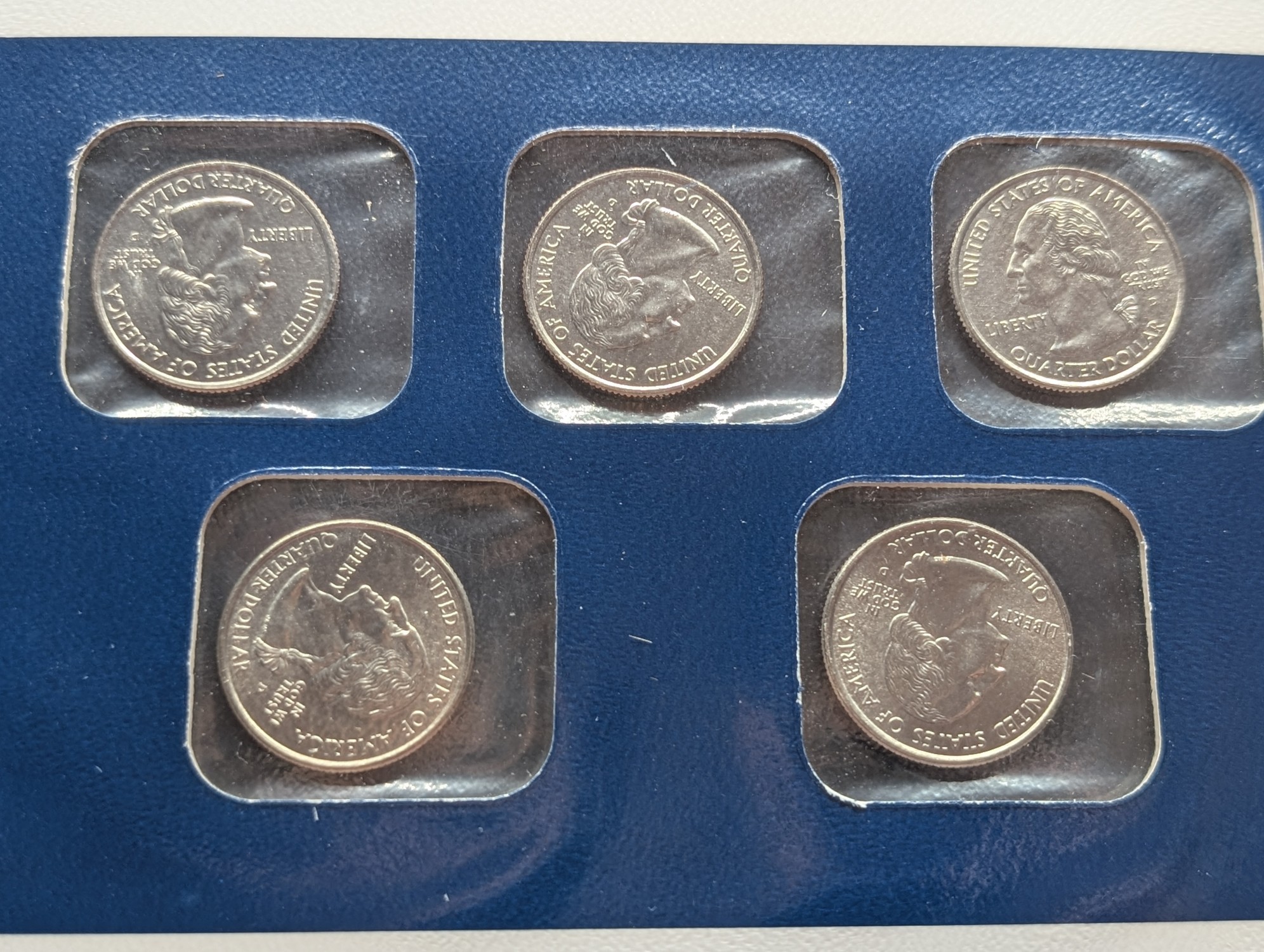 2002 P & D State Quarters Uncirculated Mint Sets With Stamps
