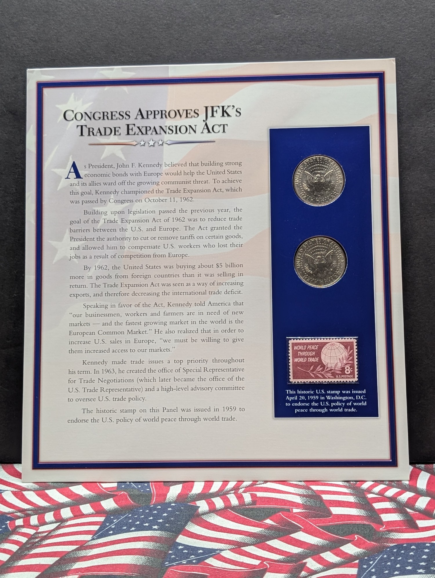 1999 P & D Kennedy Half Dollars With Stamp