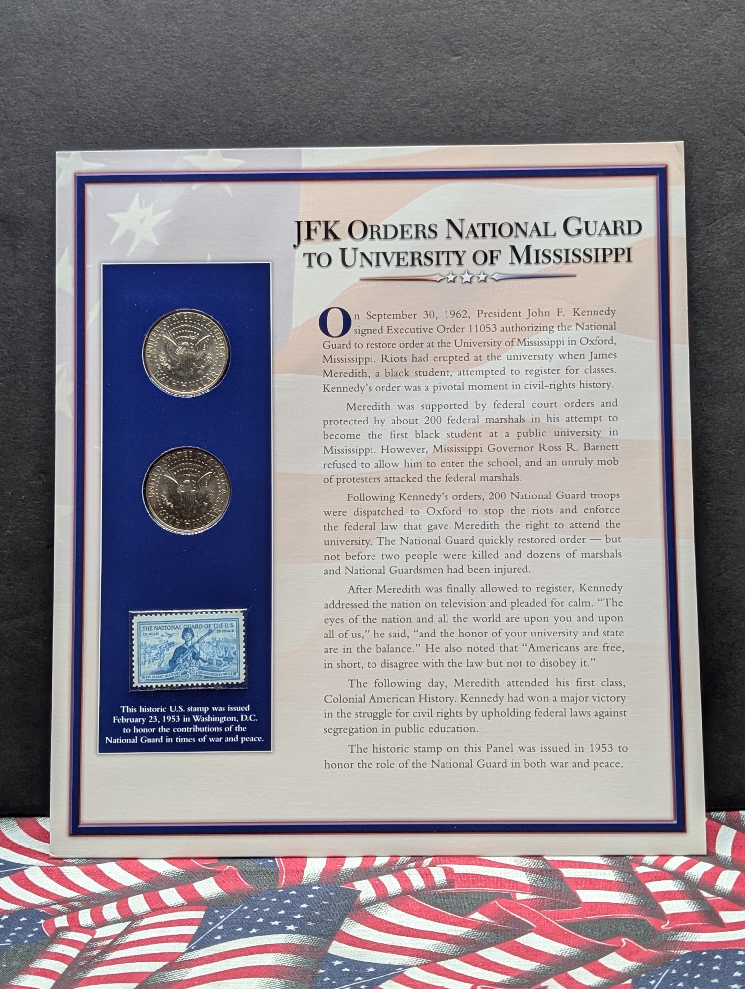 2000 P & D Kennedy Half Dollars With Stamp