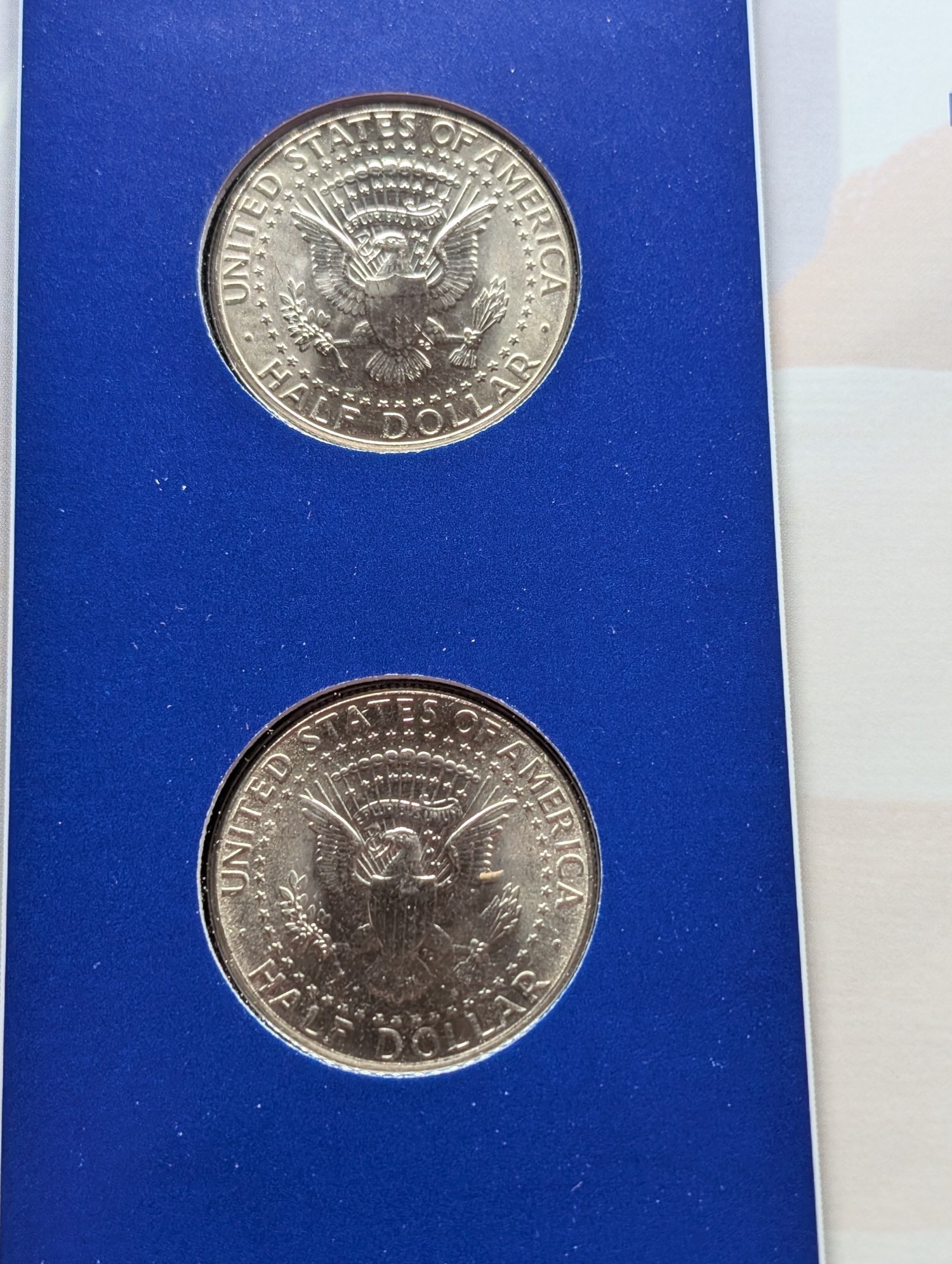 2002 P & D Kennedy Half Dollars With Stamp