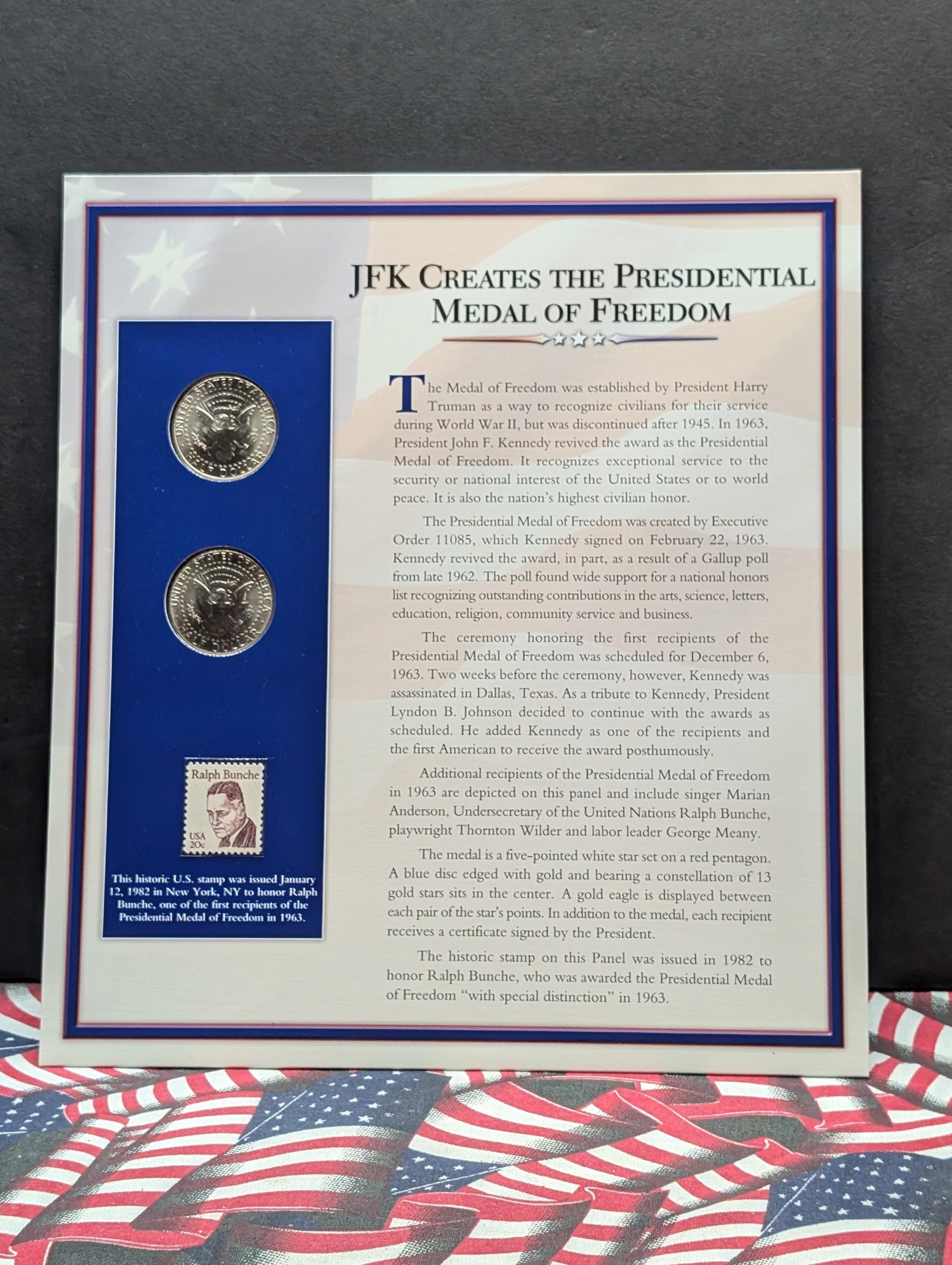 2002 P & D Kennedy Half Dollars With Stamp