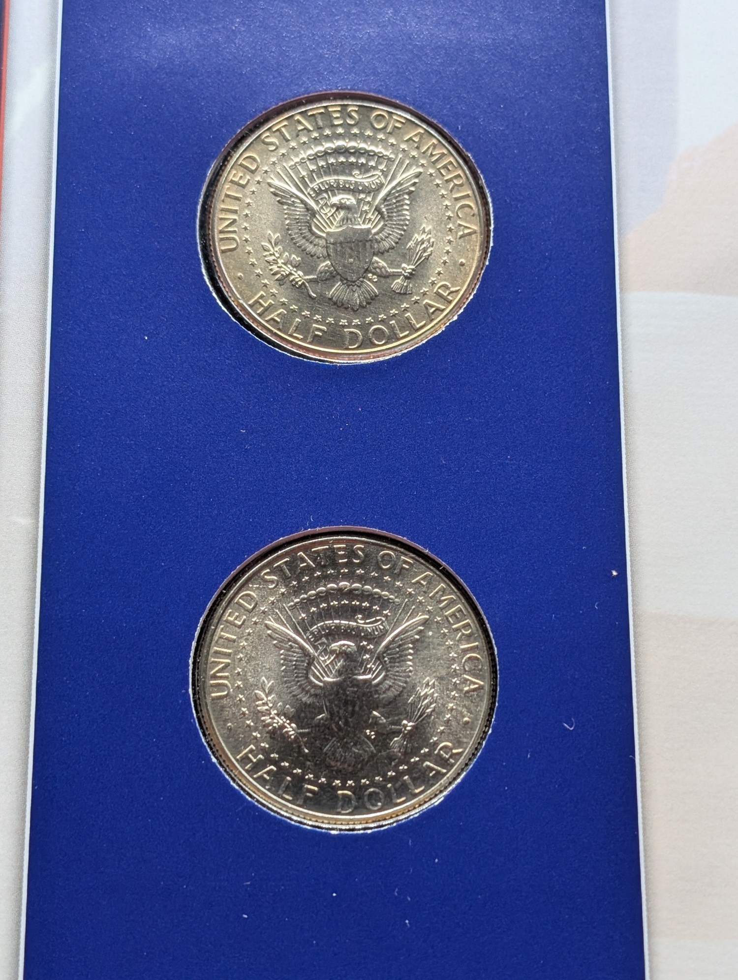2006 P & D Kennedy Half Dollars With Stamp