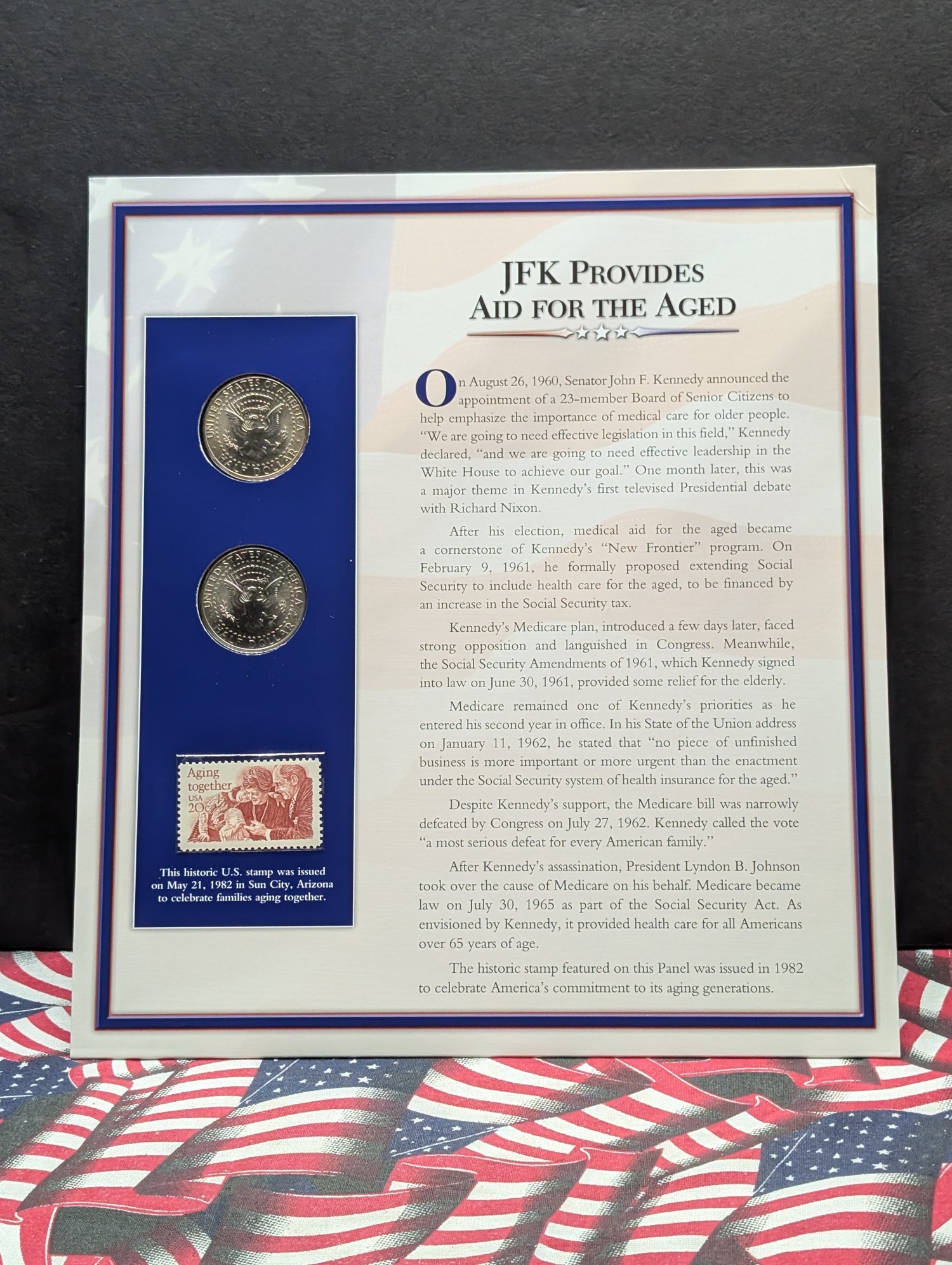 2006 P & D Kennedy Half Dollars With Stamp