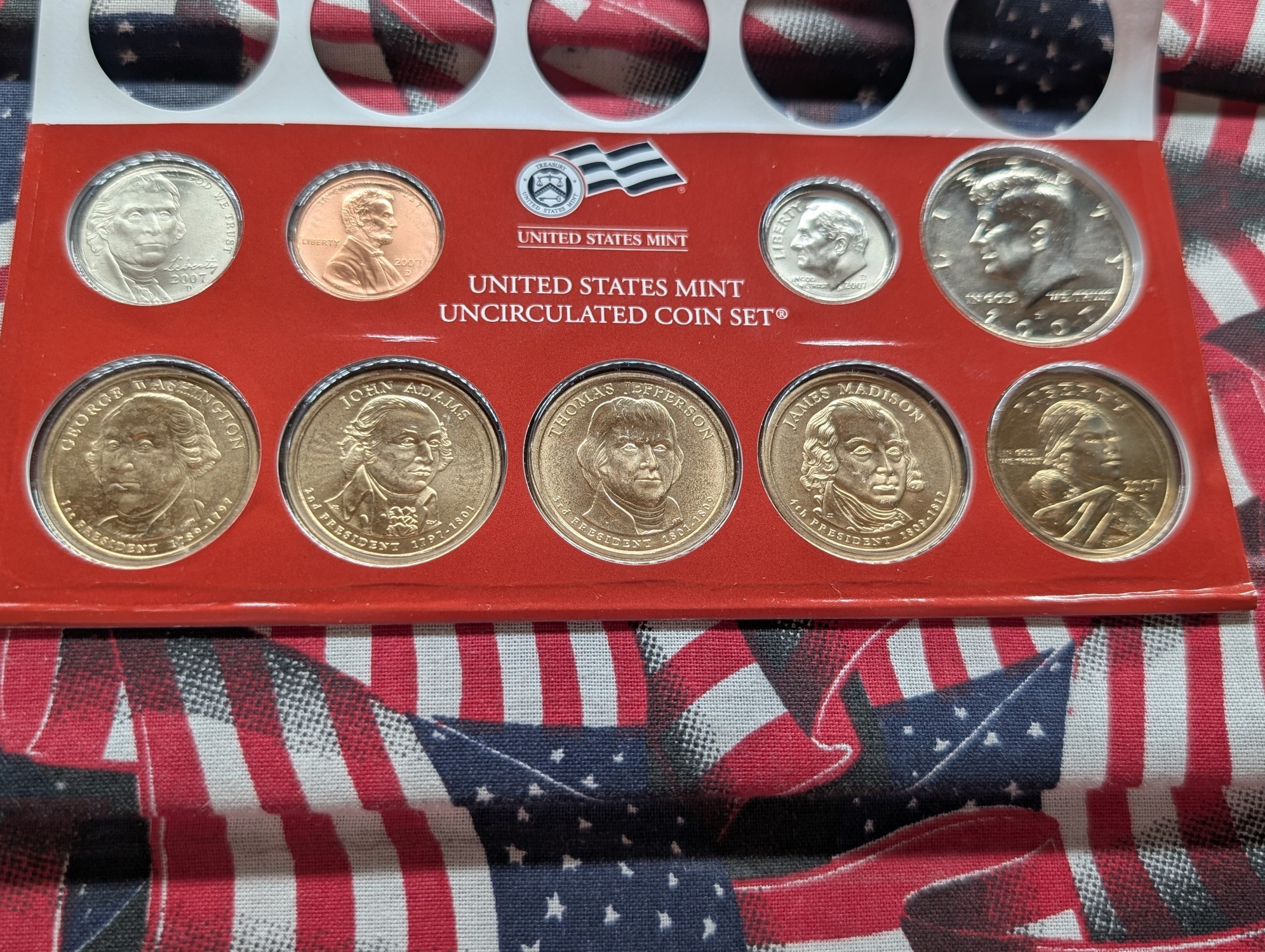 2007-D Partial U.S. Mint Uncirculated Coin Set, MISSING State Quarters in OGP w/ COA