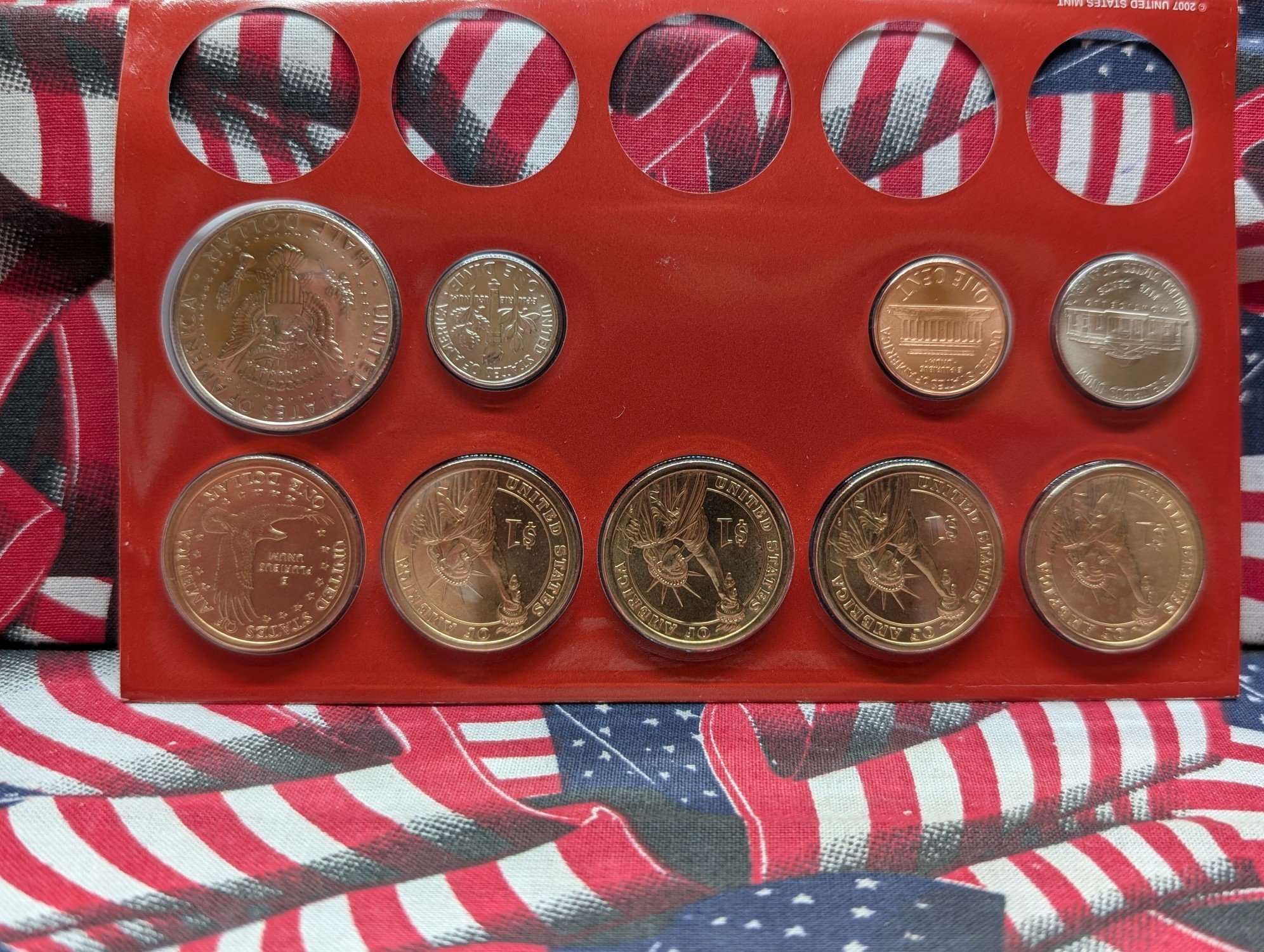 2007-D Partial U.S. Mint Uncirculated Coin Set, MISSING State Quarters in OGP w/ COA