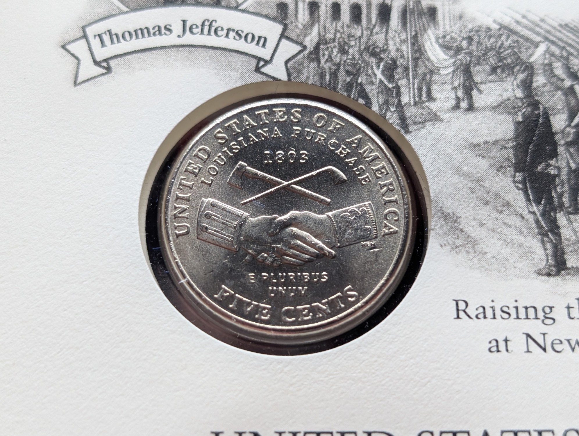 2004-P Louisiana Purchase Jefferson Nickel With First Day Cachet