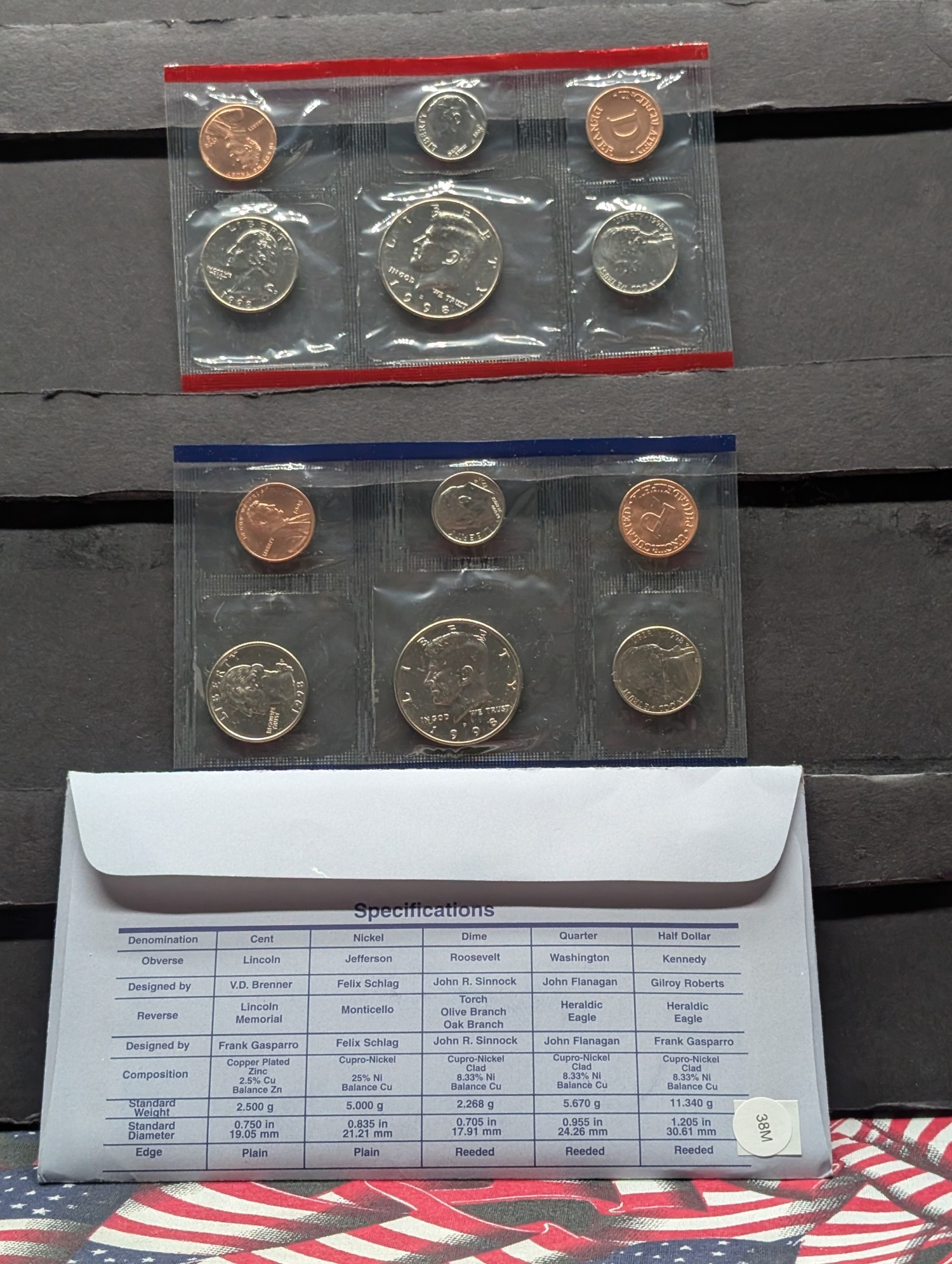 1998 P & D U.S. Mint Uncirculated Coin Set In OGP w/COA