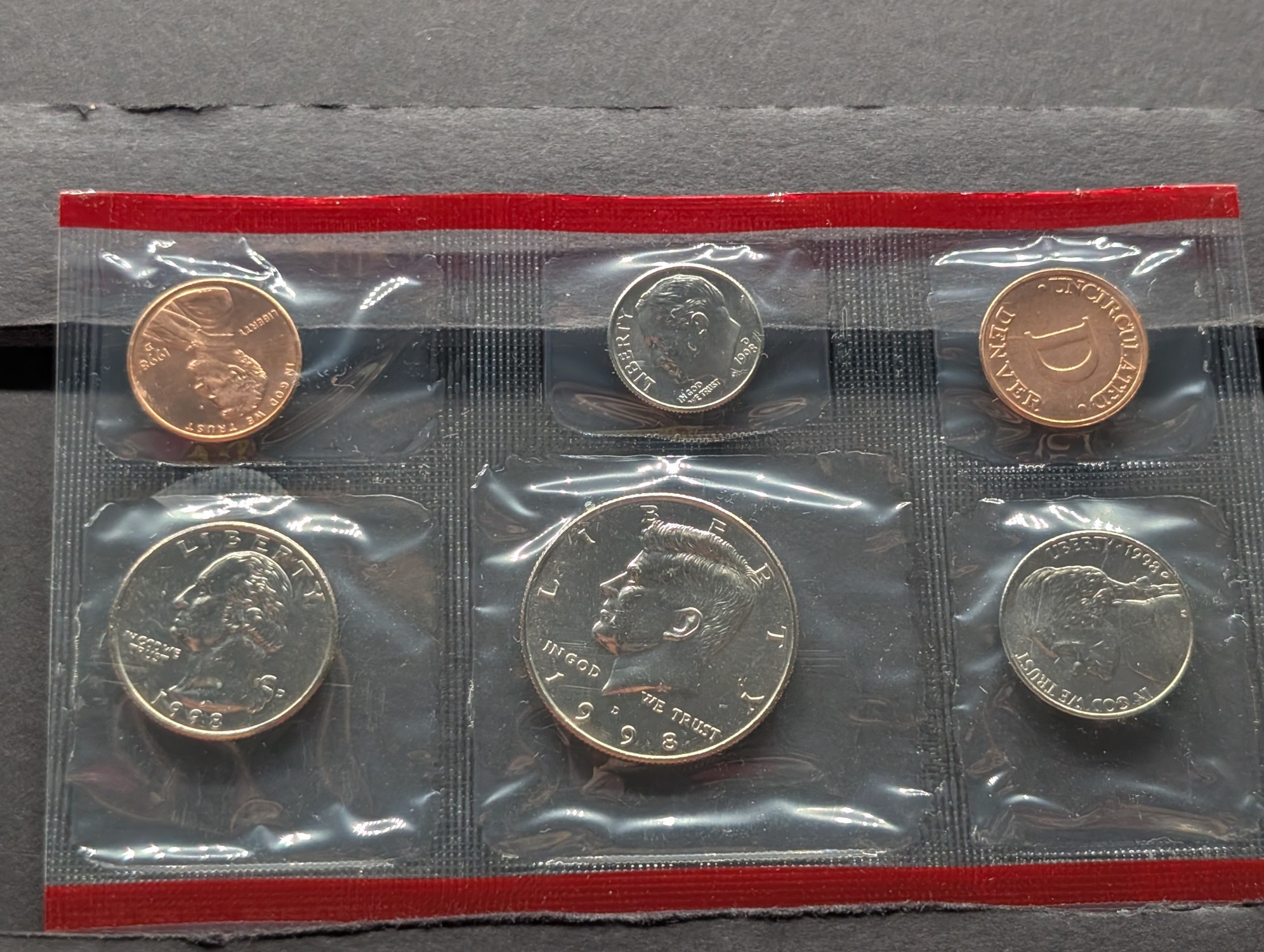 1998 P & D U.S. Mint Uncirculated Coin Set In OGP w/COA