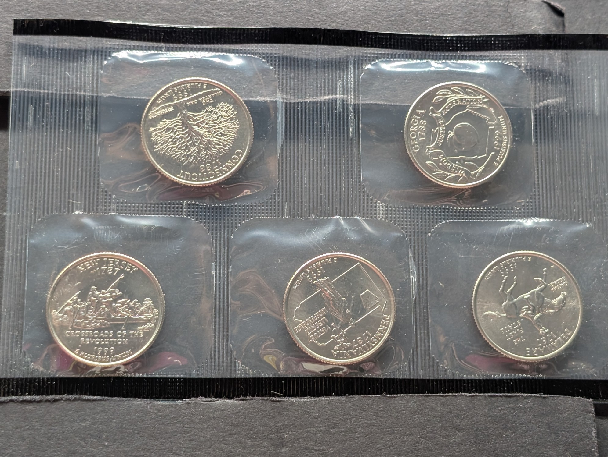 1999-D U.S. Mint Uncirculated Coin Set with State Quarters In OGP w/ COA