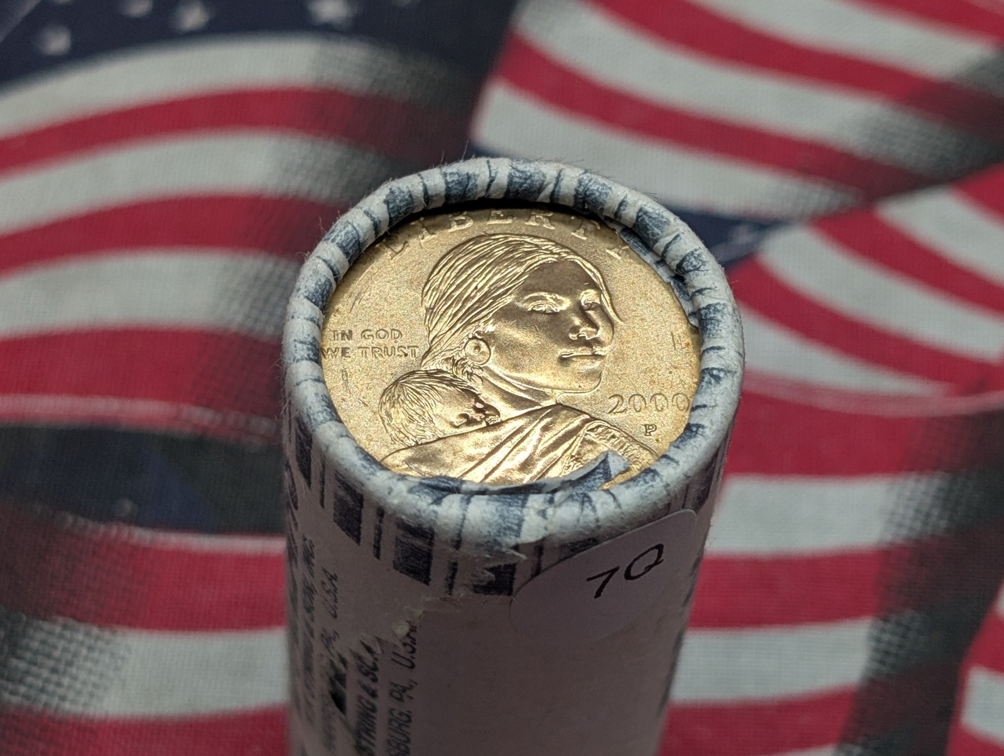 2000-P Sacagawea One Dollar Unopened Roll, 25 Coins