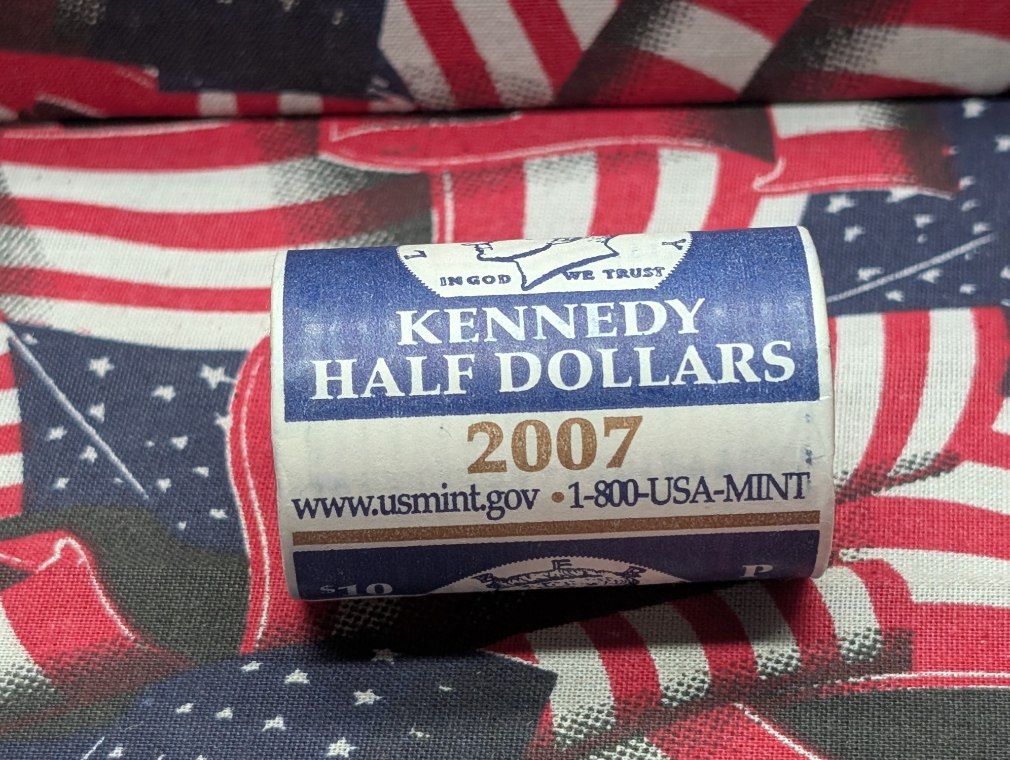 2007-P Kennedy Half Dollar Unopened Roll, 20 Coins