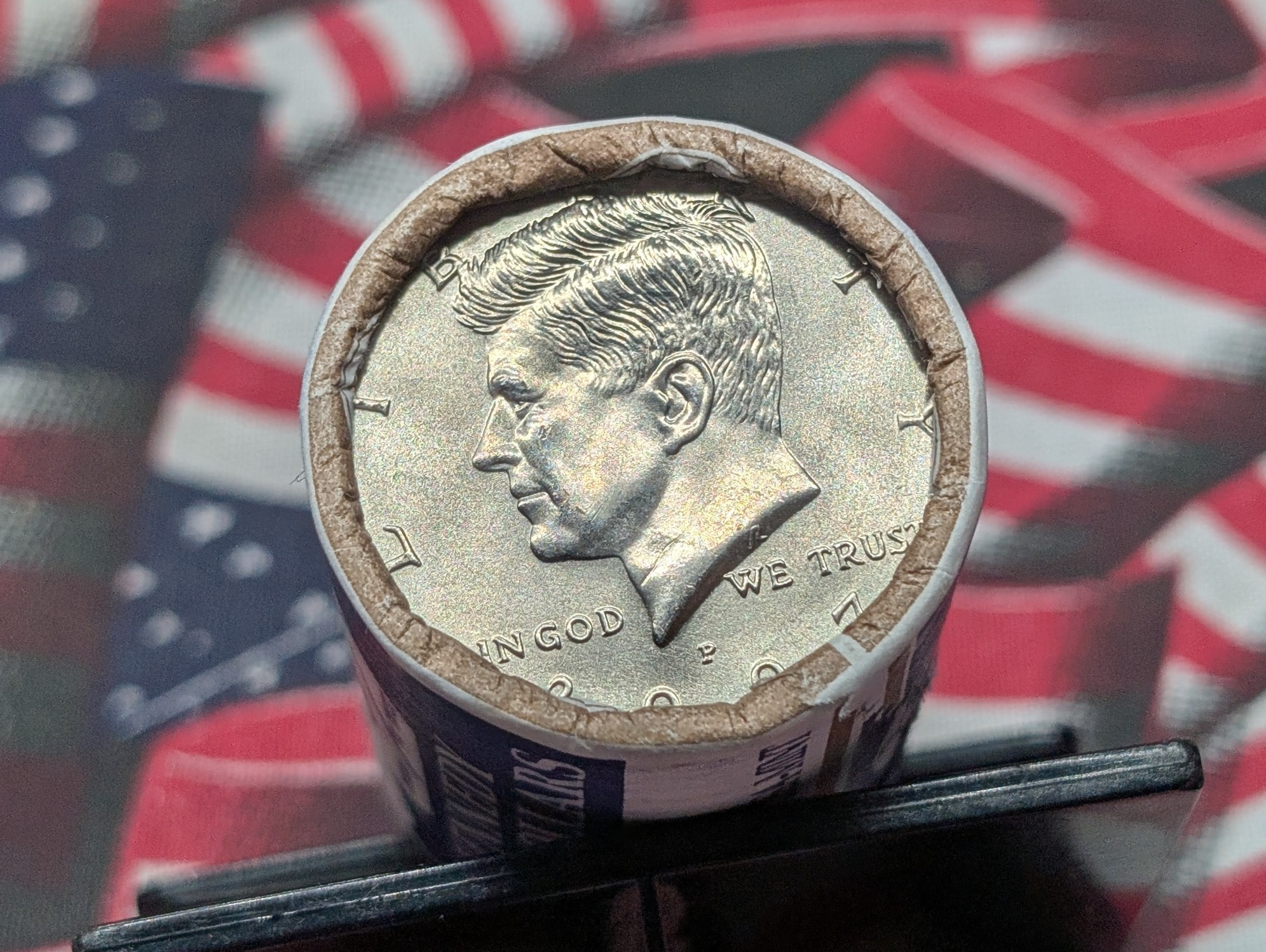 2007-P Kennedy Half Dollar Unopened Roll, 20 Coins